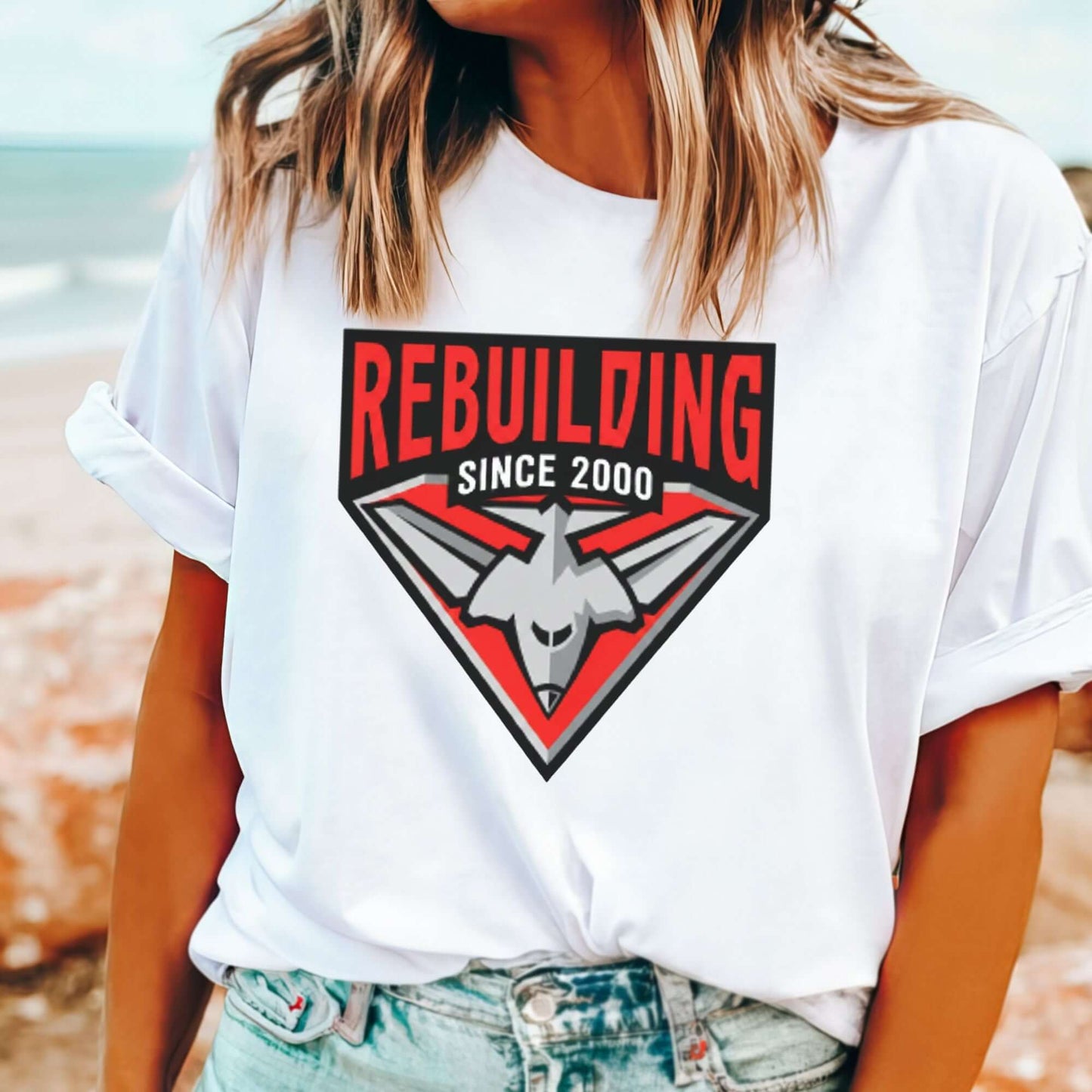Funny Essendon Bombers Rebuilding Since 2000 t-shirt AFL fan humour gift