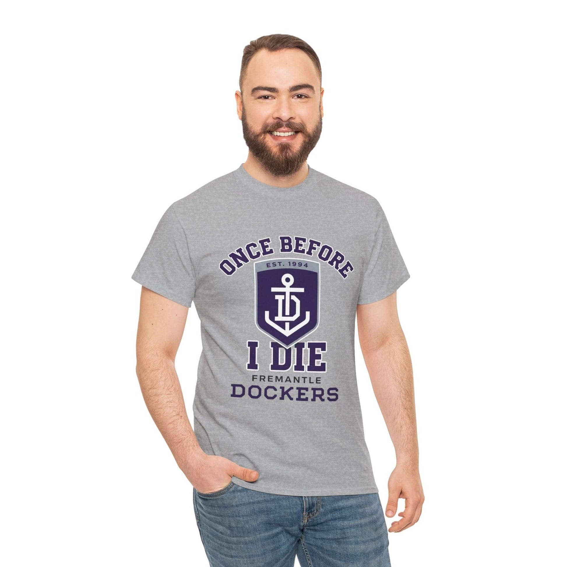 Fremantle Dockers themed t-shirt, funny slogan tee for dedicated AFL fans