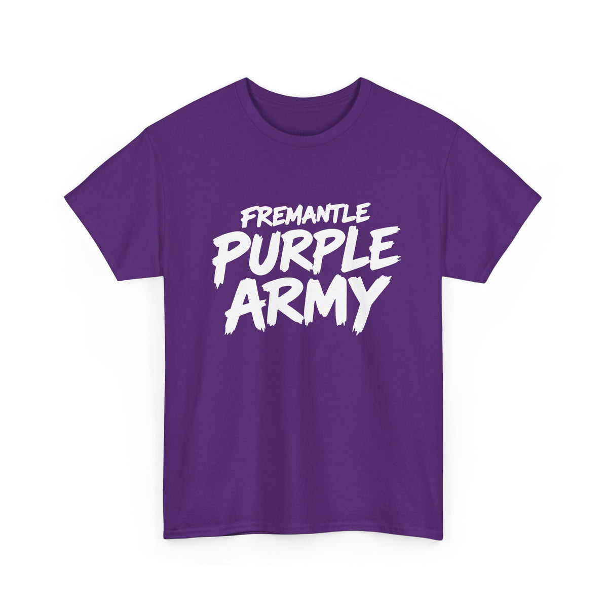 Fremantle Dockers Purple Army T-Shirt in bold white lettering