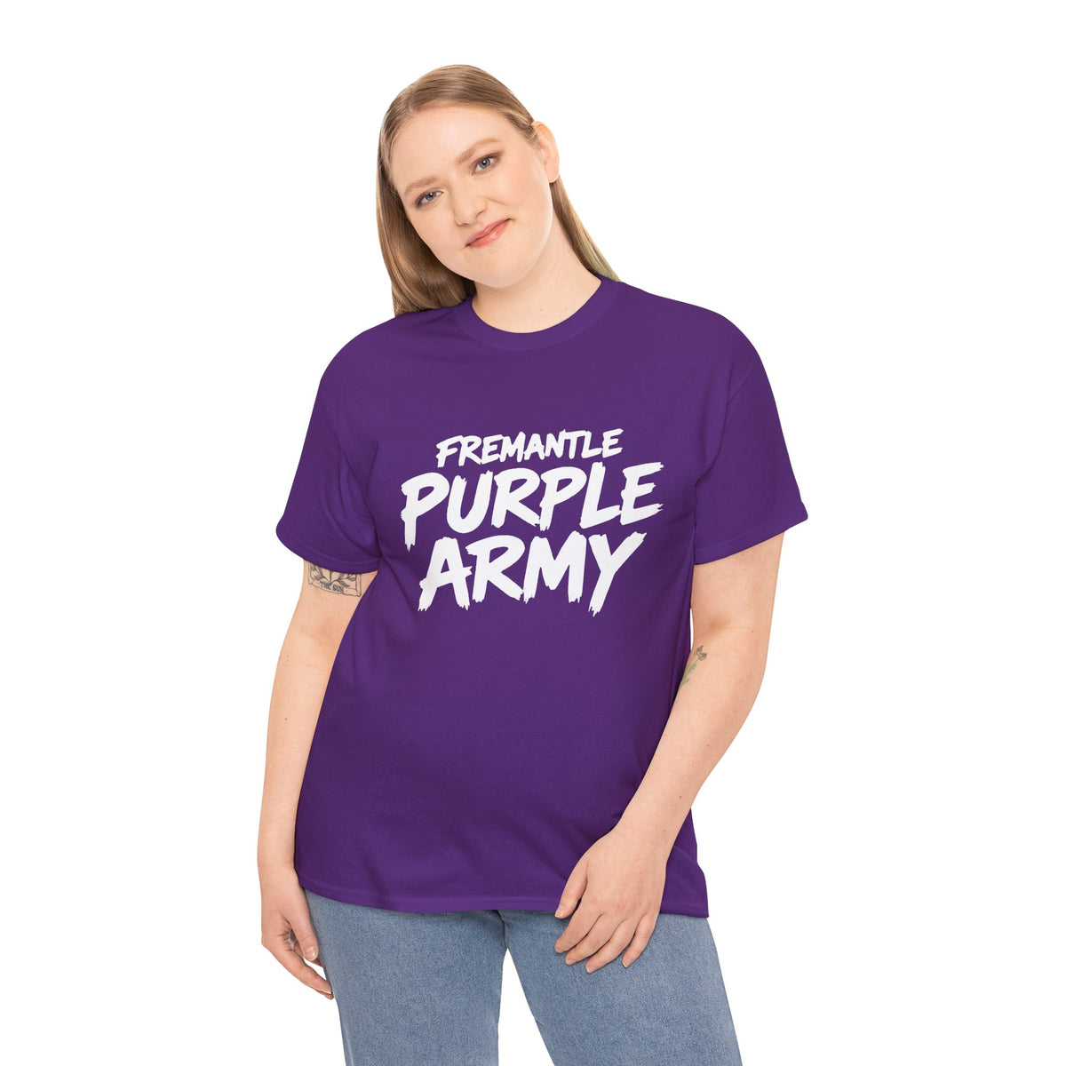 Fremantle Dockers Purple Army fan T-shirt for Freo supporters