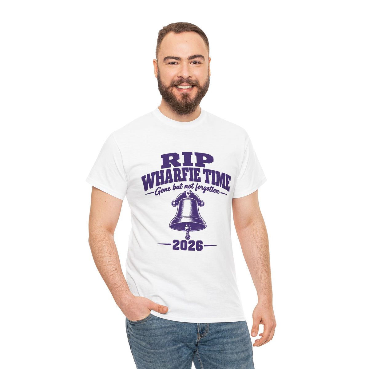 Fremantle Dockers AFL fan tee with RIP Wharfie Time design