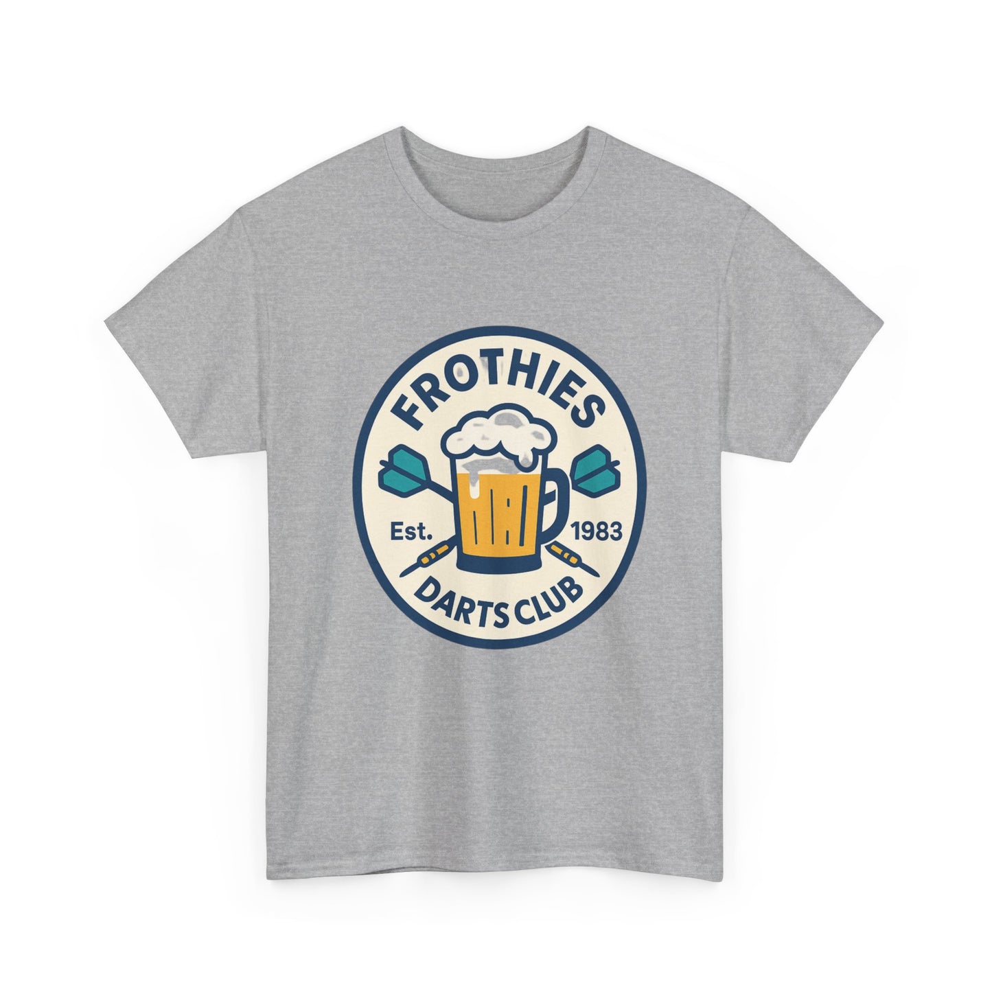 Aussie humour t-shirt celebrating frothies and darts – classic unisex fit with pub vibes