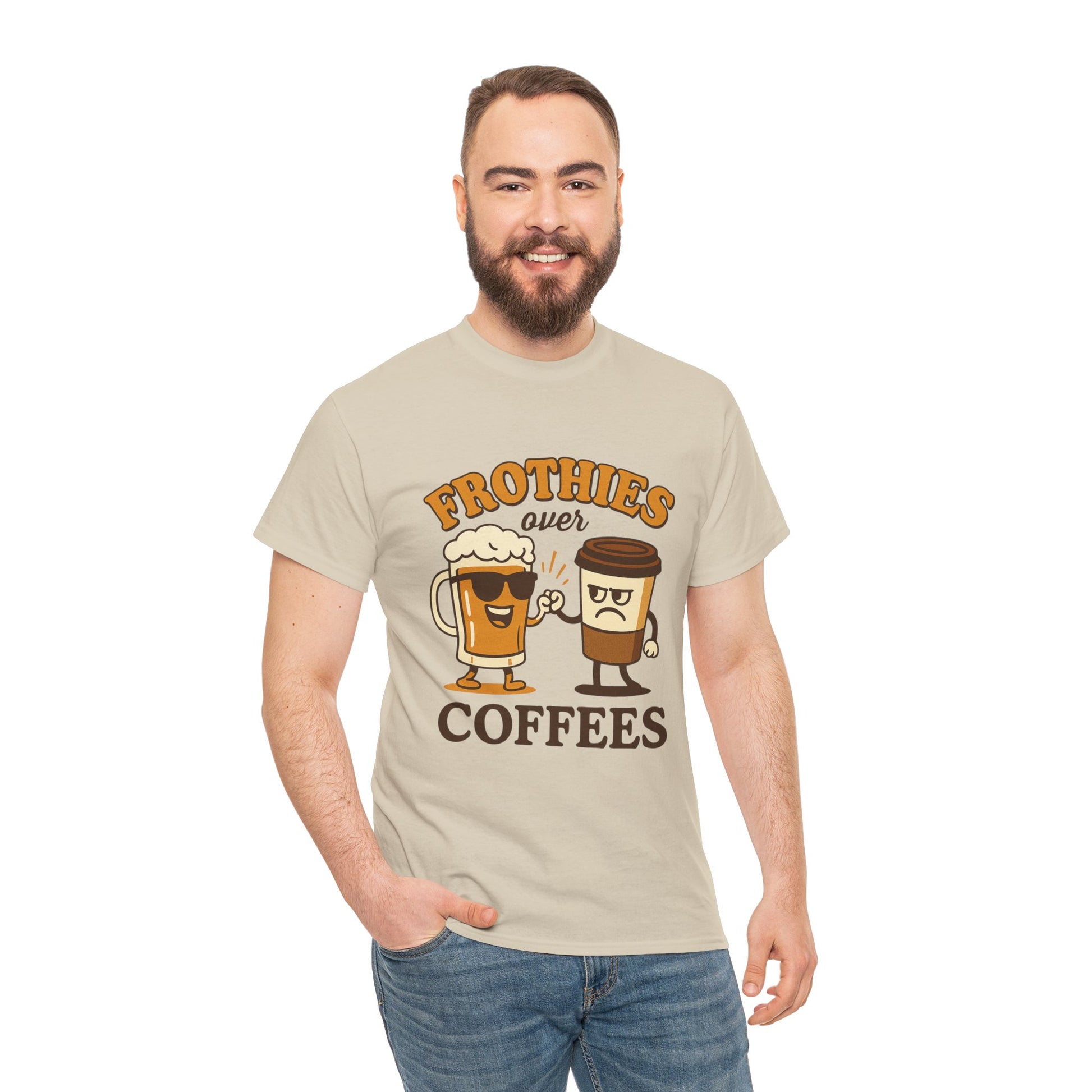 Vintage style Frothies Over Coffees beer shirt for pub lovers