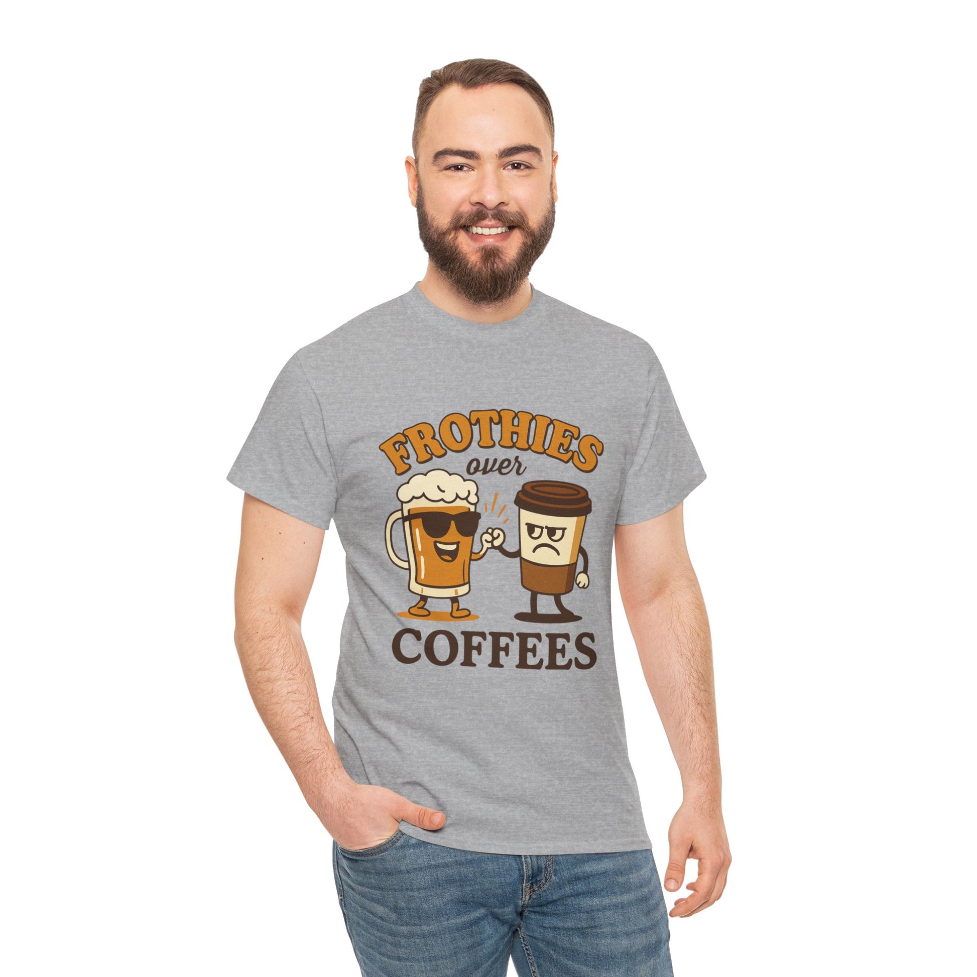Unique gift for dad who loves beer Frothies Over Coffees tee