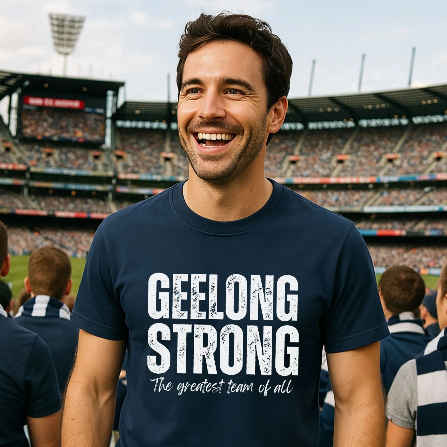 Geelong Strong navy football supporter t-shirt