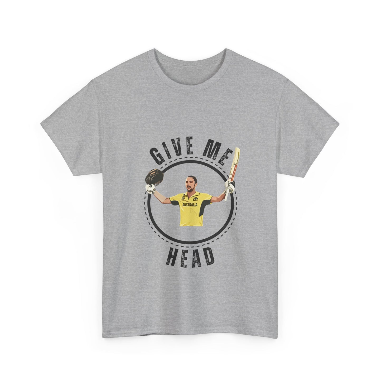 Travis Head Ashes tee with cheeky slogan Give Me Head