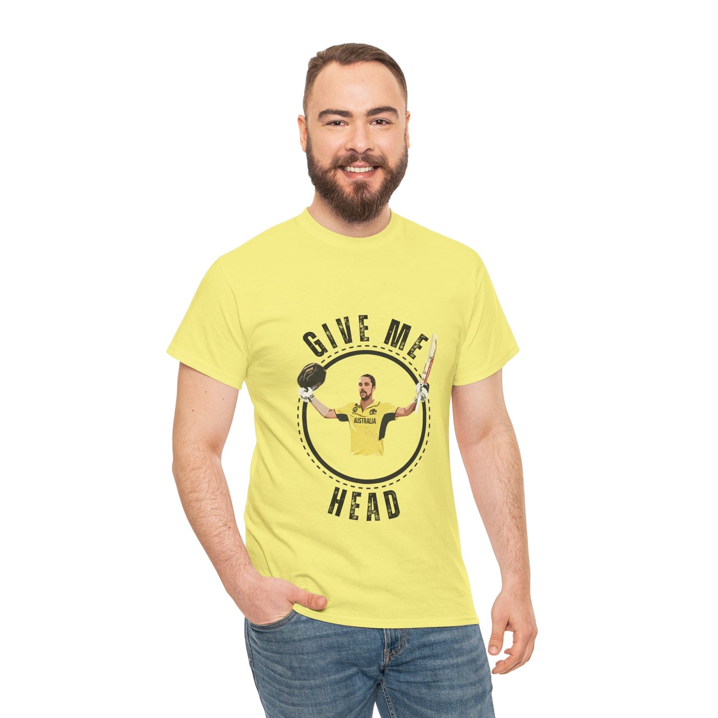 Bold Travis Head fan t-shirt perfect for Ashes matches and cricket lovers