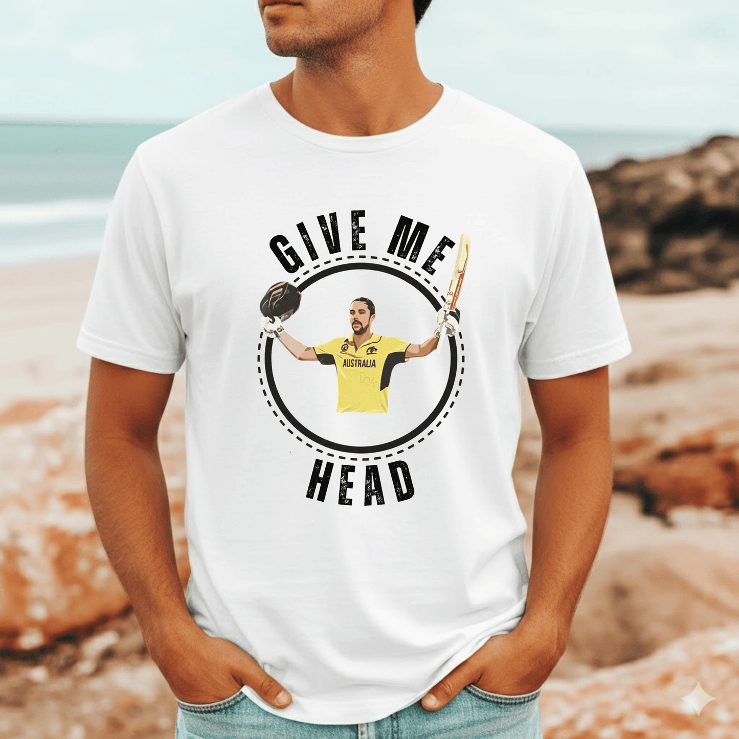 Give Me Head Travis Head Ashes cricket t-shirt