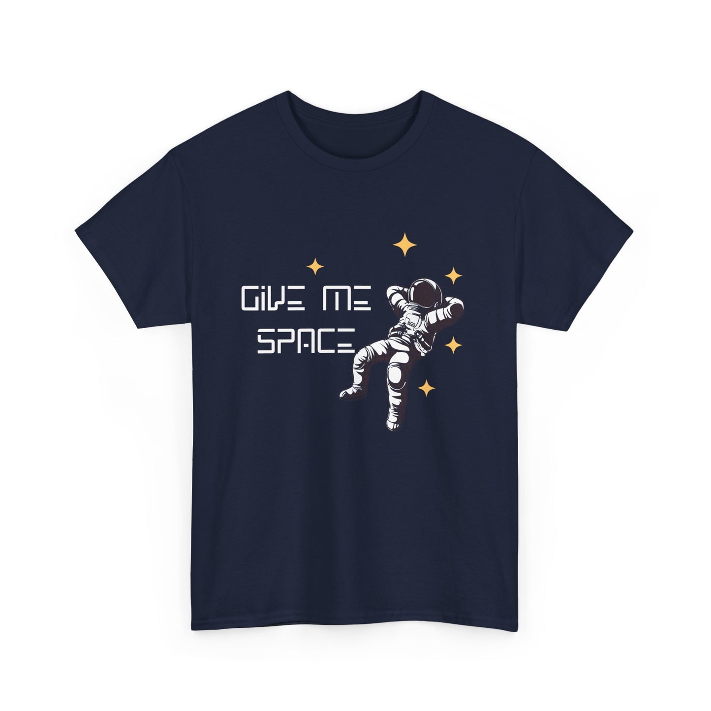 "Give Me Space" shirt with astronaut drifting through stars
