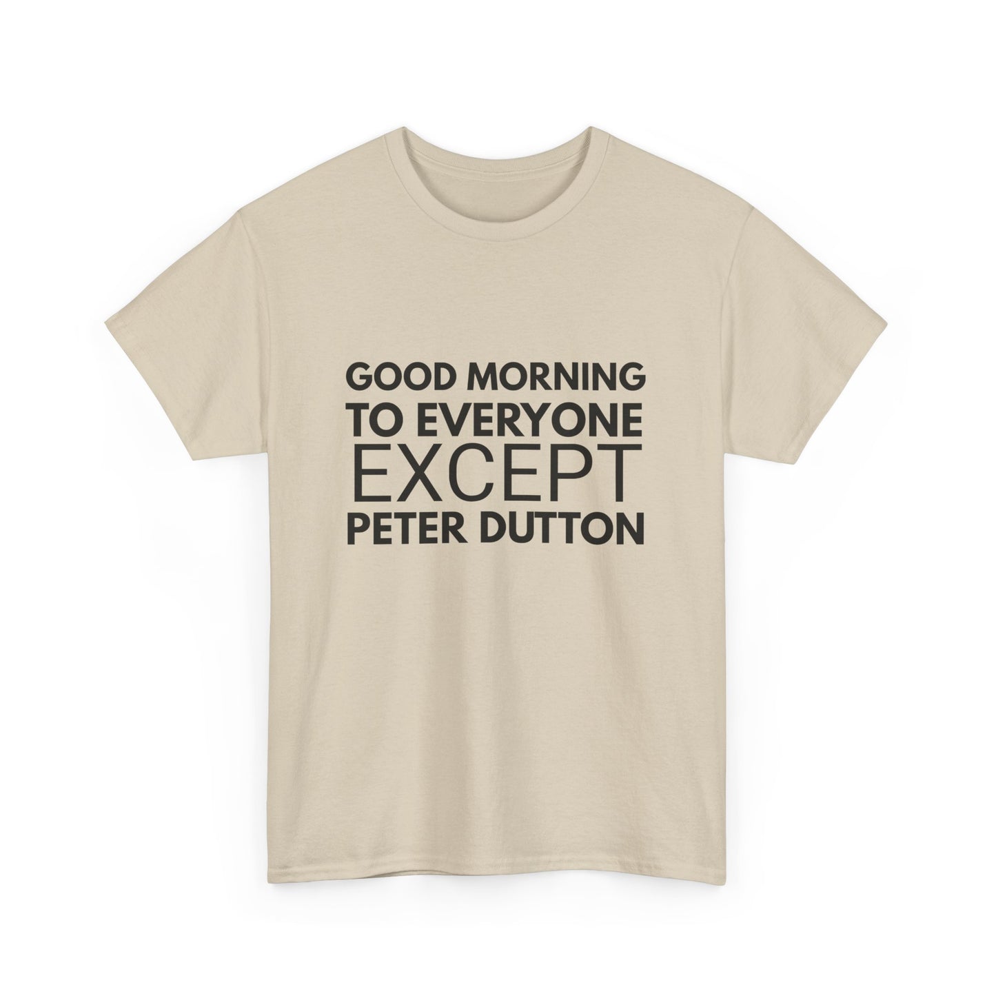 Good Morning Everyone Except Peter Dutton Australian election humour voting t-shirt Australia