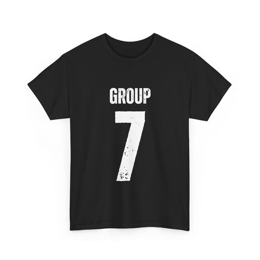 Group 7 TikTok trend t-shirt inspired by viral community joke