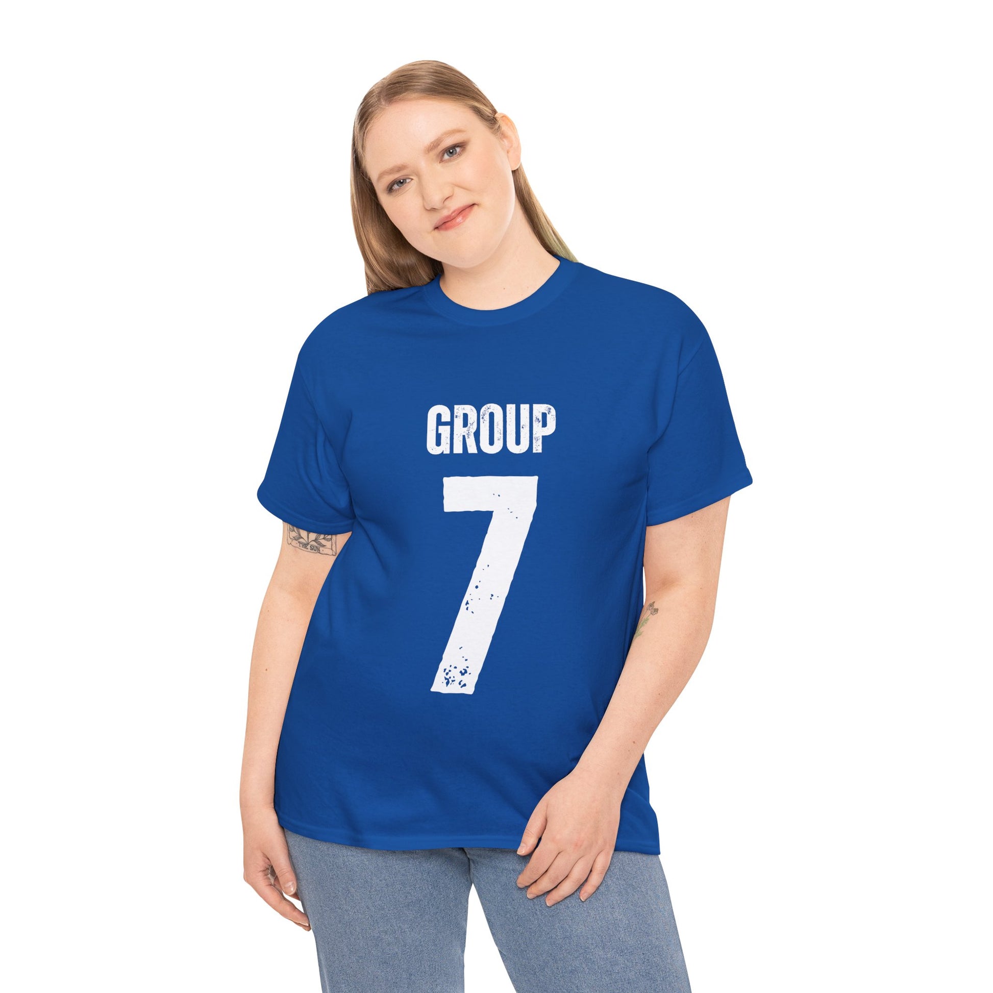 Group 7 viral trend shirt with clean modern typography