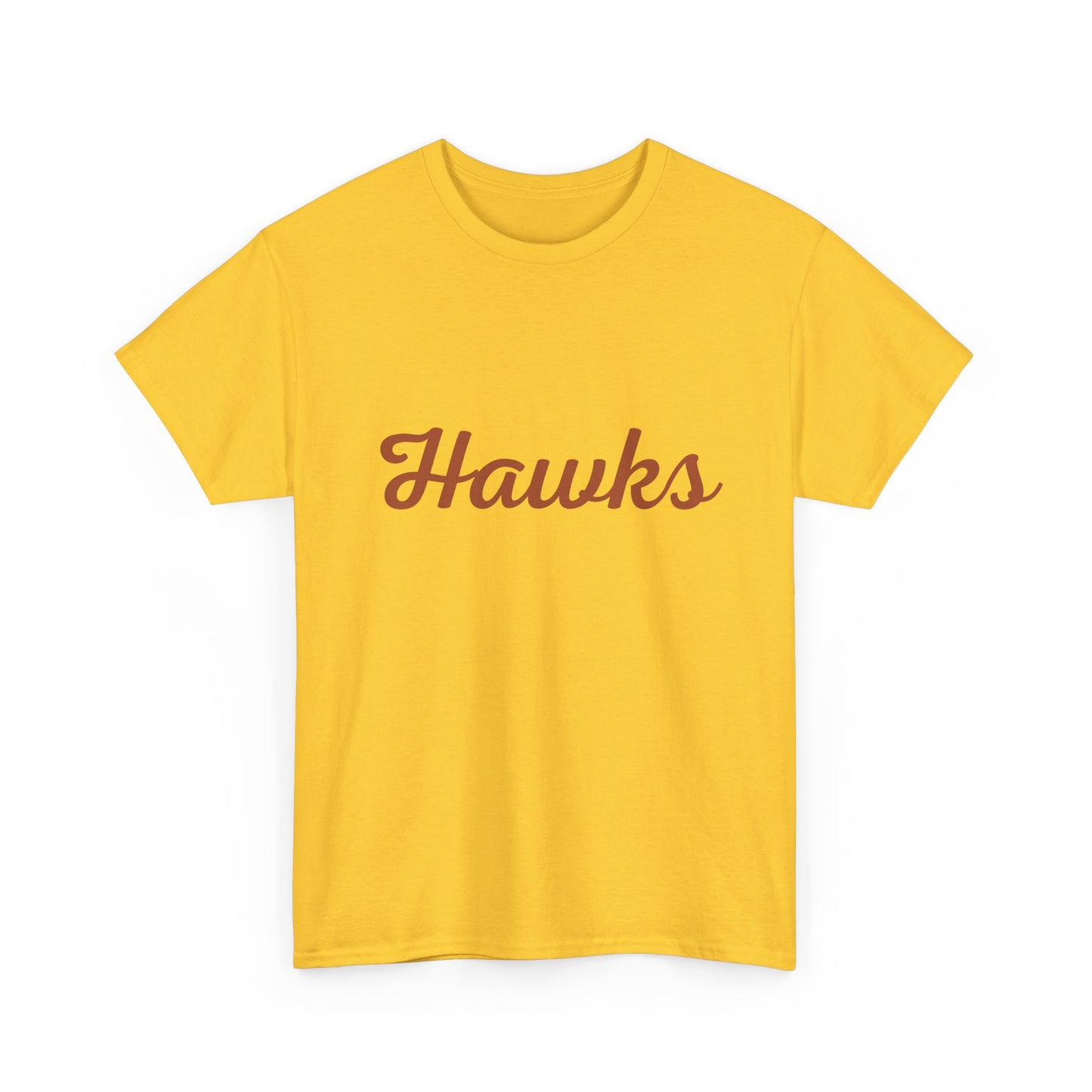 Hawks AFL t-shirt with cursive design for Hawthorn fans