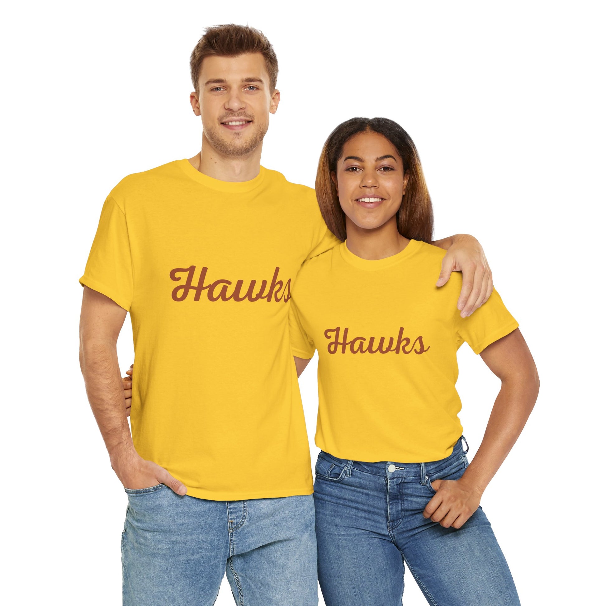 Hawthorn Hawks cursive logo tee for AFL supporters