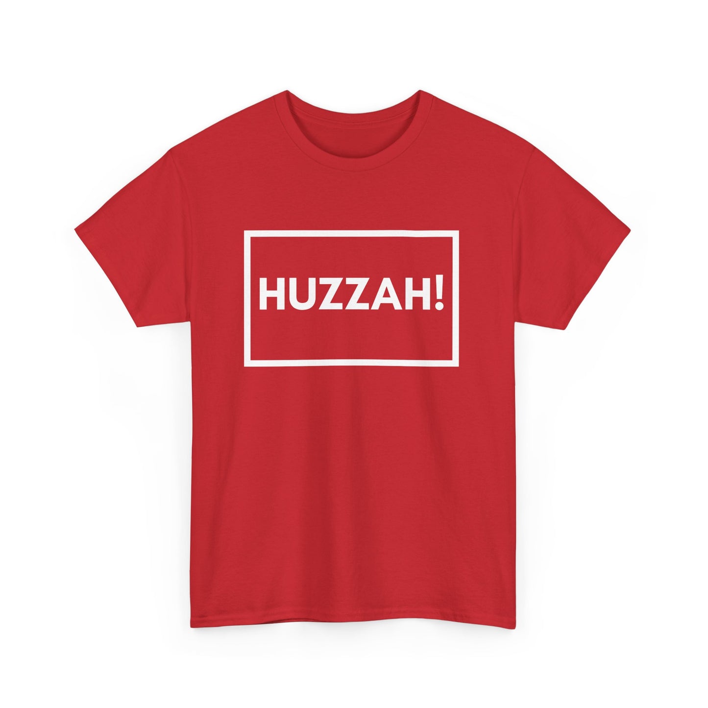 Playful Huzzah shirt for humour and everyday wear