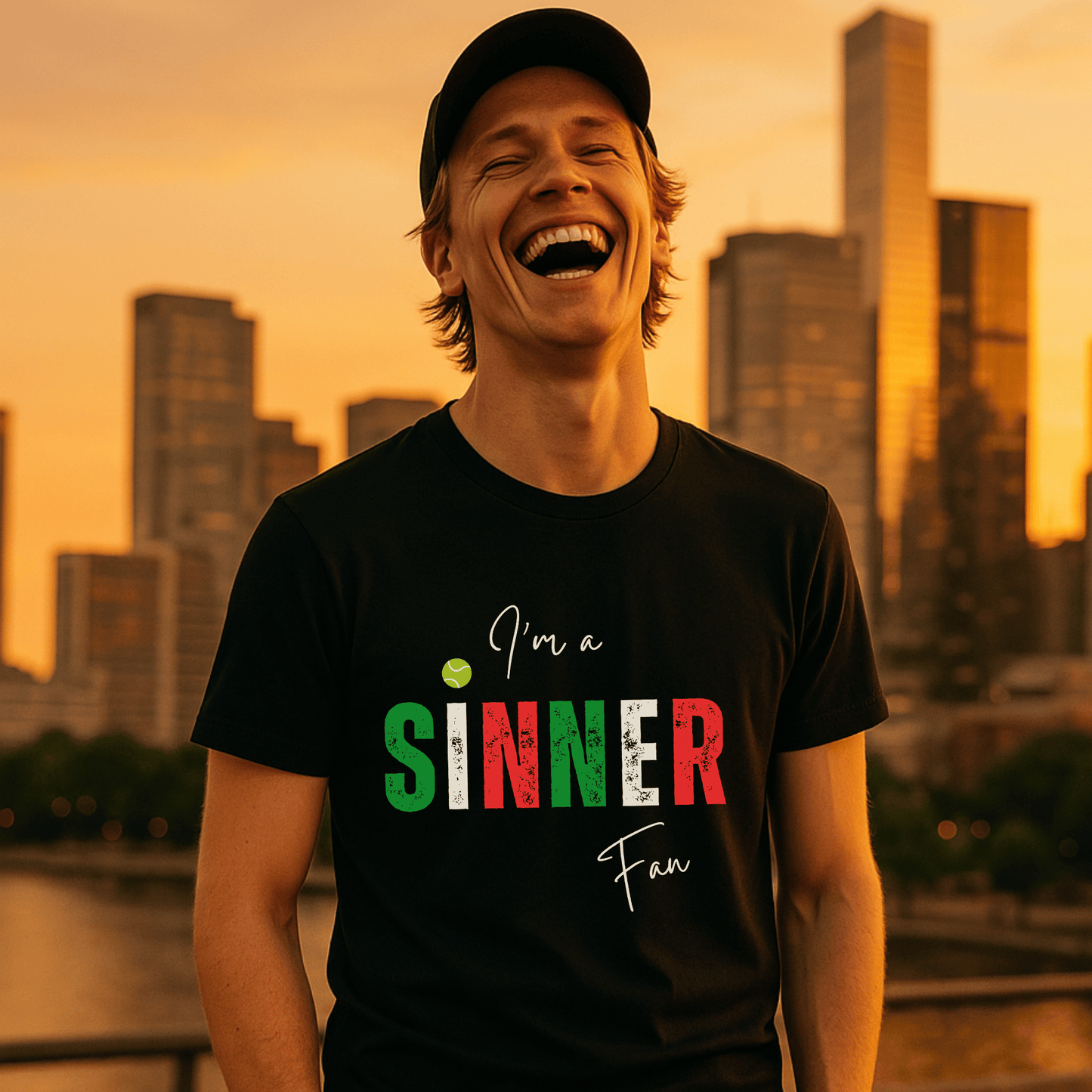 I'm a Sinner fan t-shirt for Jannik Sinner supporters – perfect for tennis lovers and Grand Slam champion fans