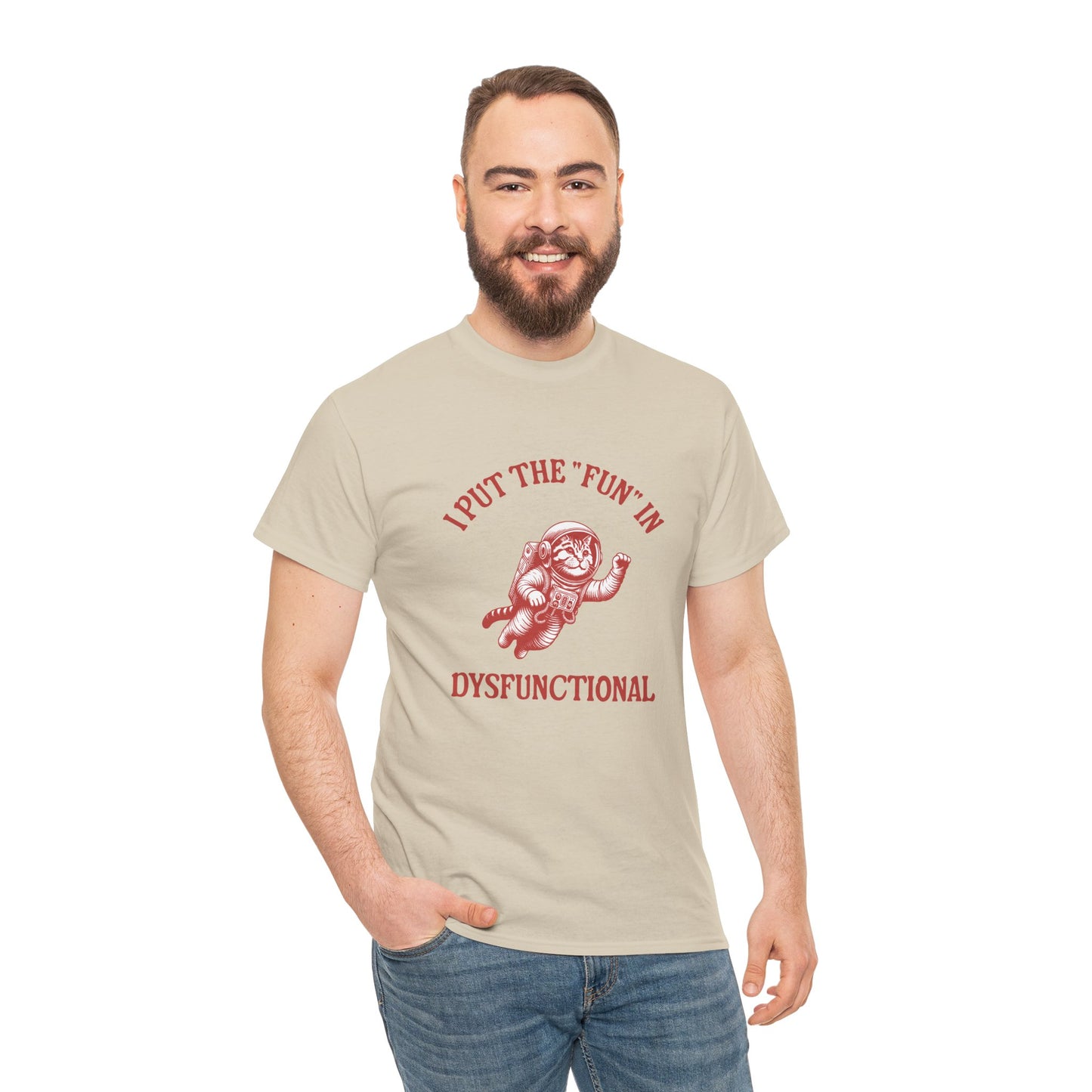 Dysfunctional cat meme shirt – mental health awareness with humour