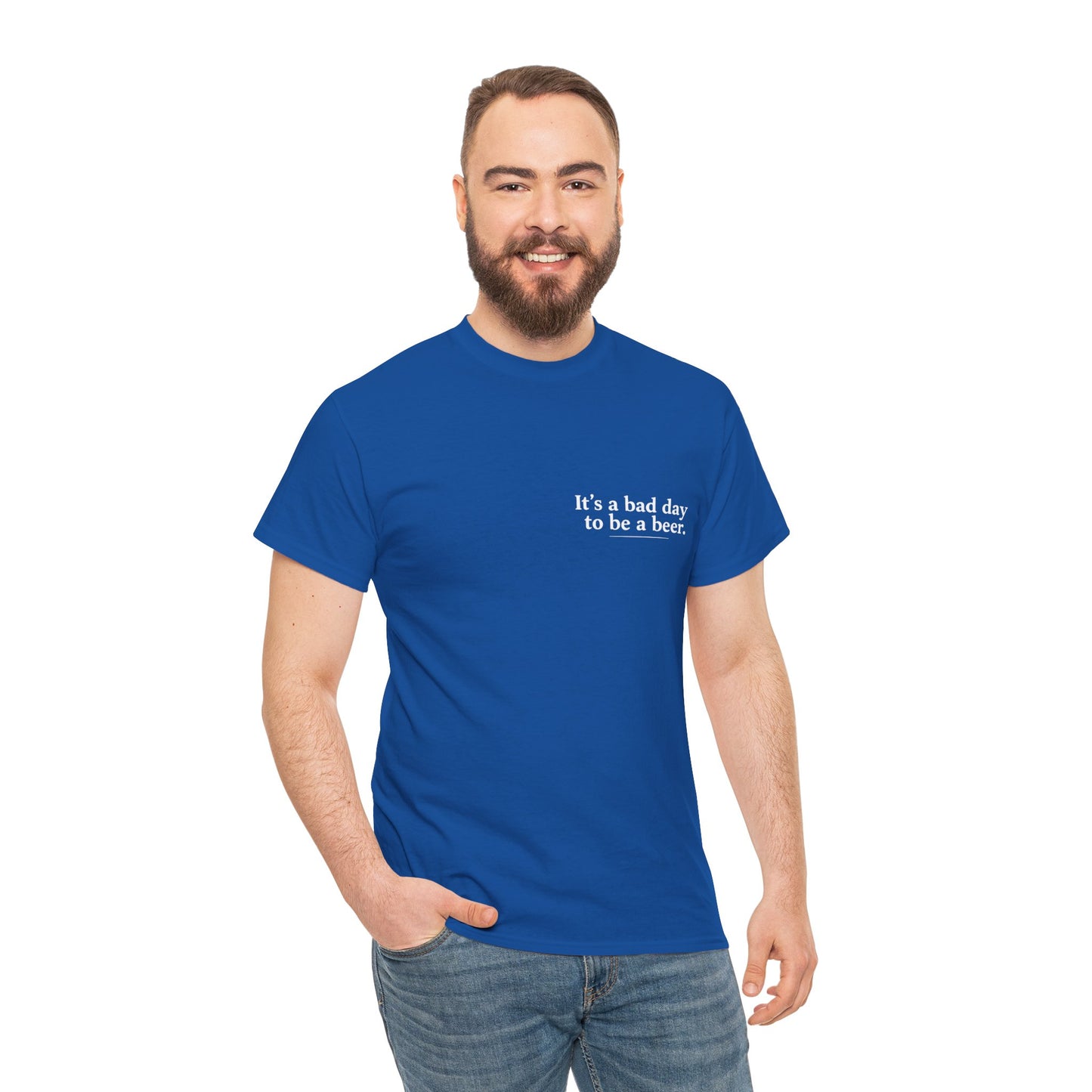 Classic Aussie beer joke t-shirt saying It’s a Bad Day to Be a Beer