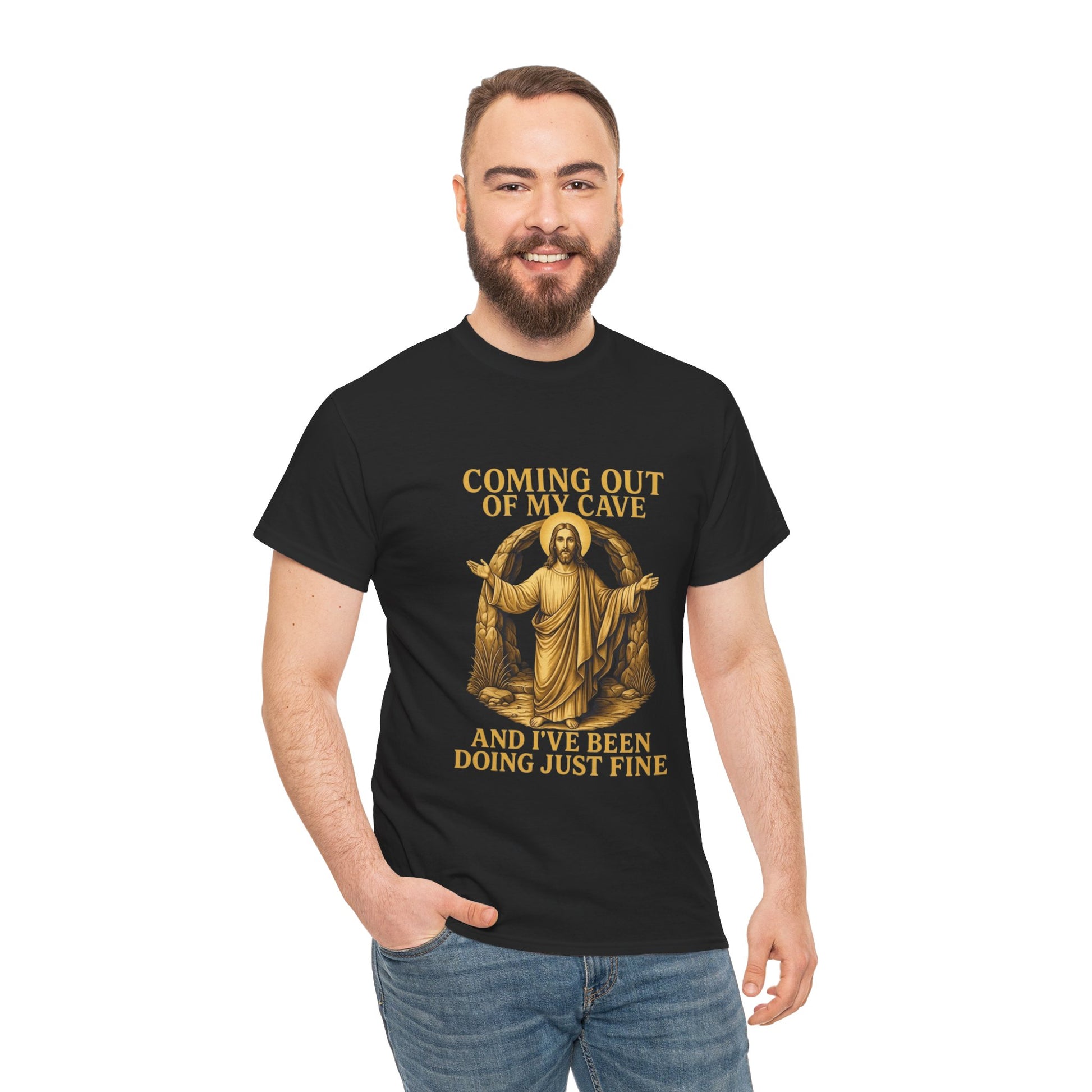 Novelty Easter Shirt Funny Resurrection Joke Mr Brightside Twist
