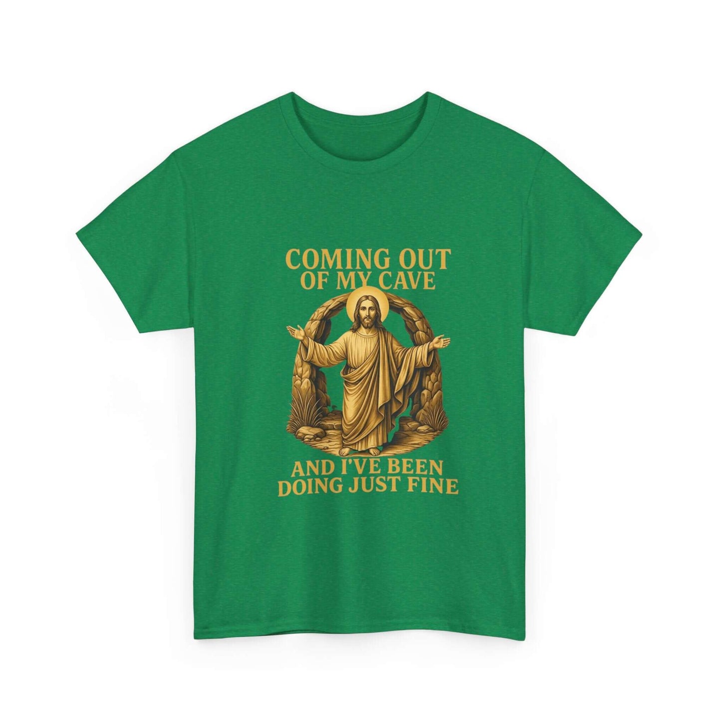 Coming Out of My Cave Easter Tee Humorous Religious Pop Culture Shirt