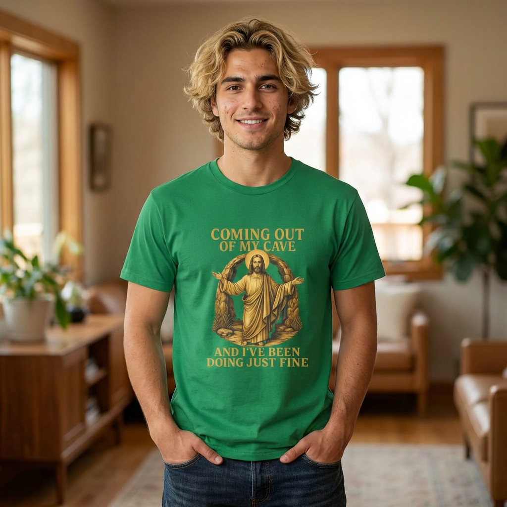 Funny Religious Easter Tee with Pop Culture Music Parody Design