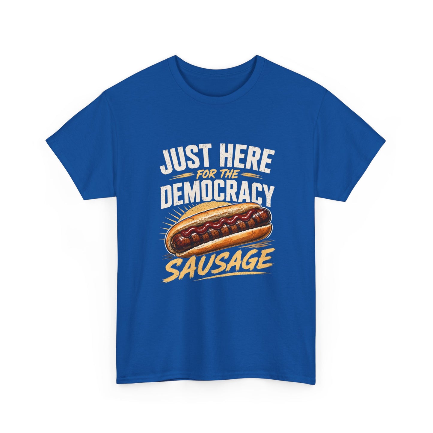 Funny Aussie voting day shirt saying Just Here for the Democracy Sausage