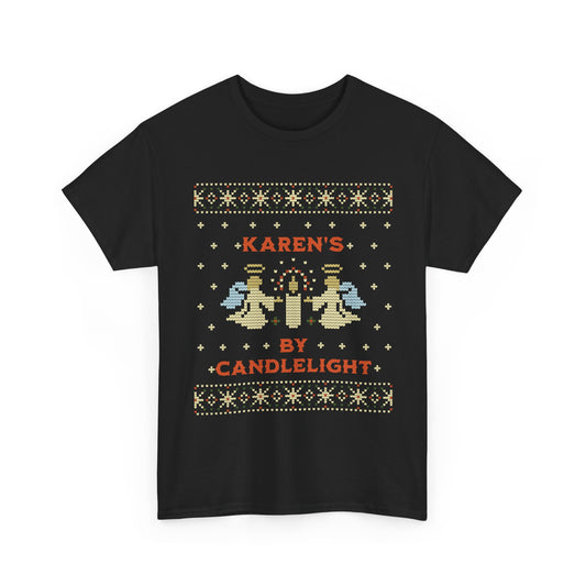 Funny Karen’s by Candlelight Christmas T-Shirt with festive design