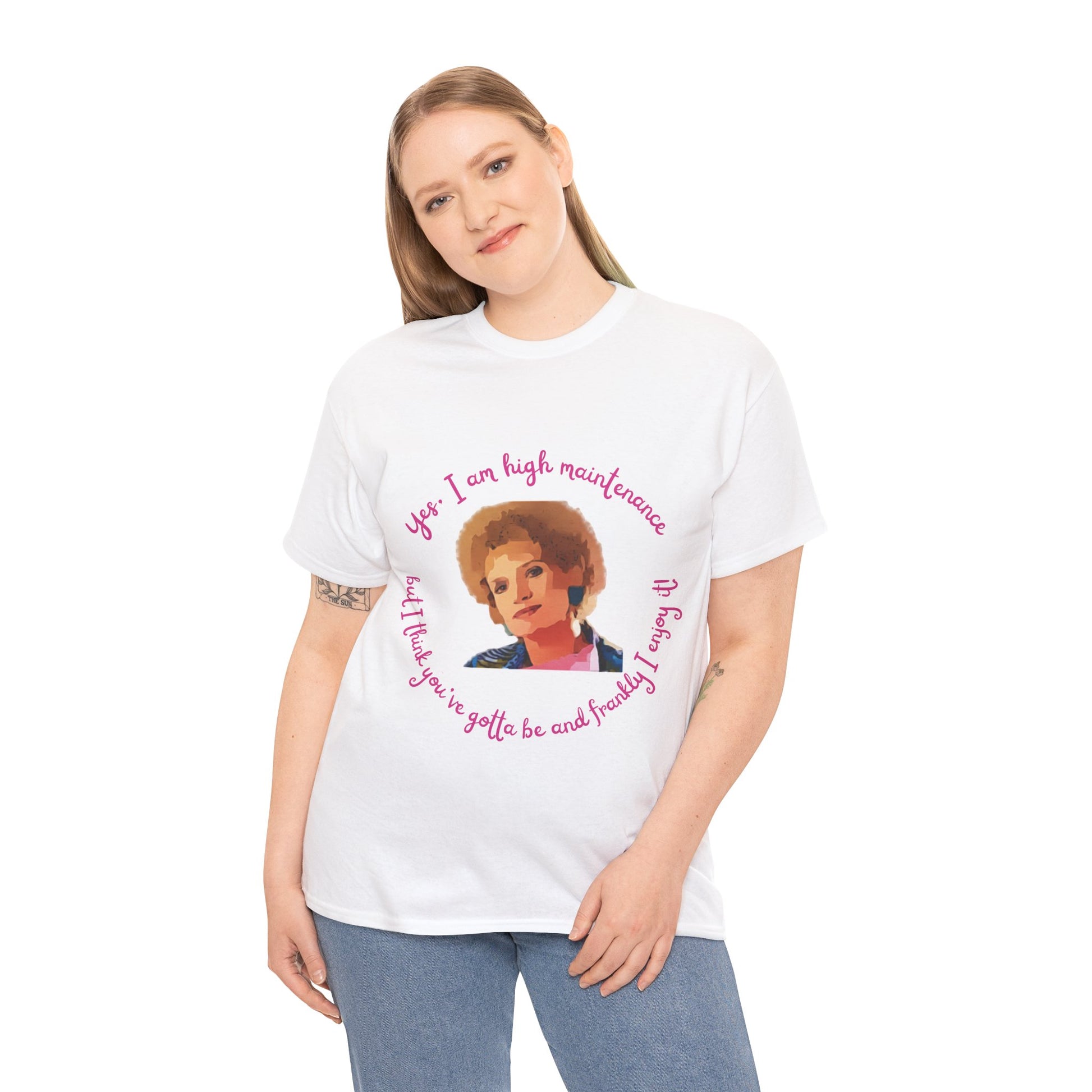 Retro Australian TV t-shirt with Kath high maintenance quote