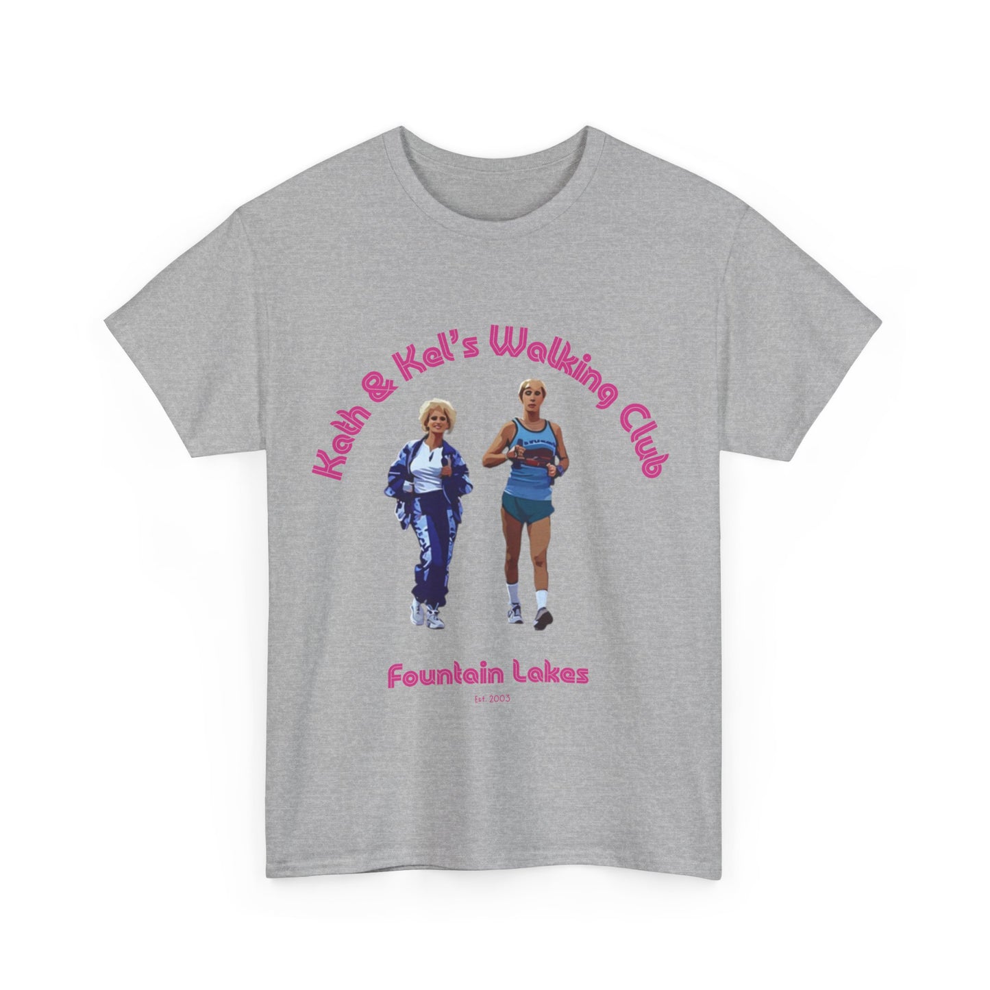 Aussie comedy shirt featuring Kath and Kel walking