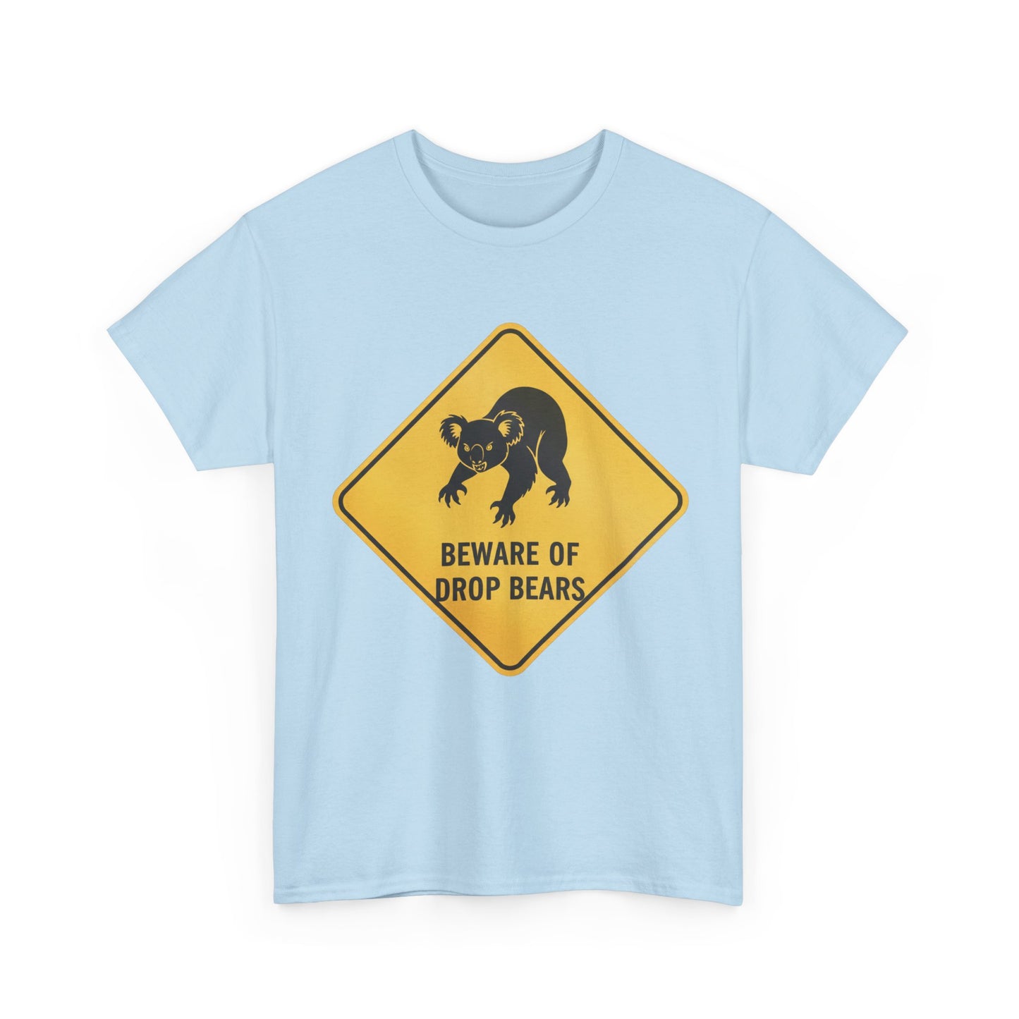 Classic Aussie joke t-shirt beware of drop bears design