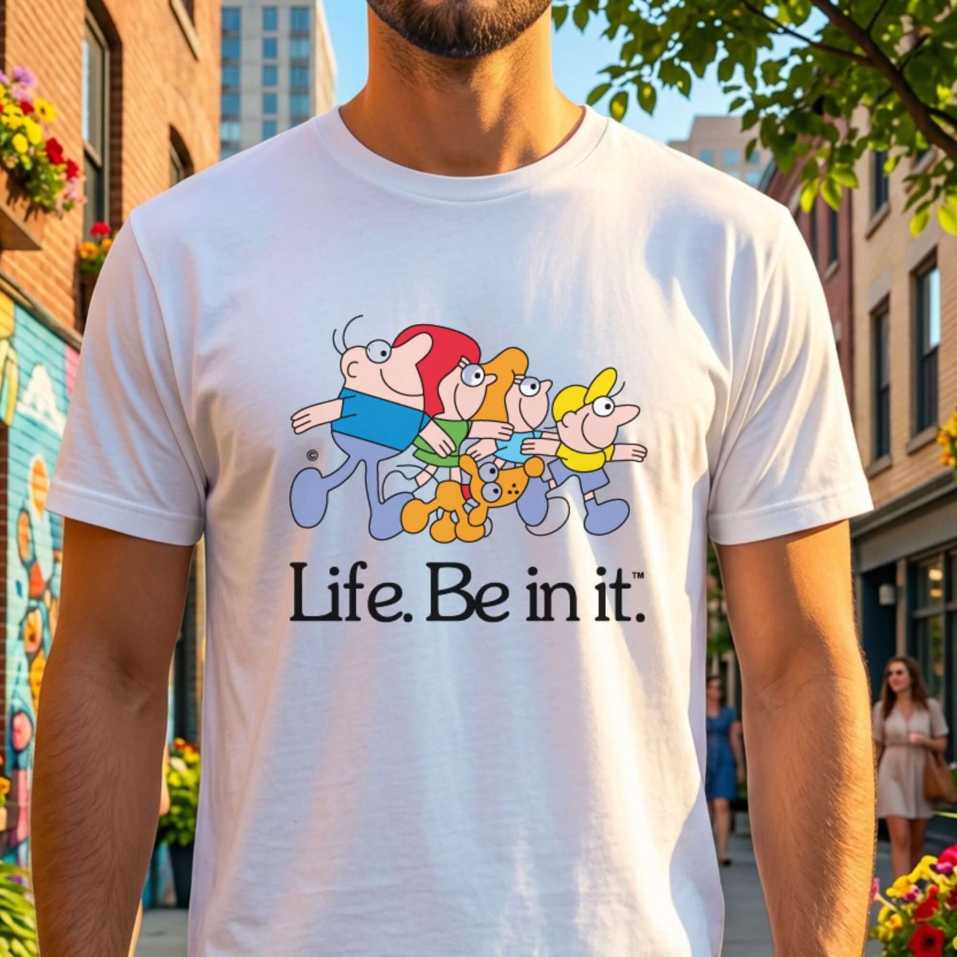 Retro Life Be In It t-shirt celebrating iconic 70s and 80s Australian culture