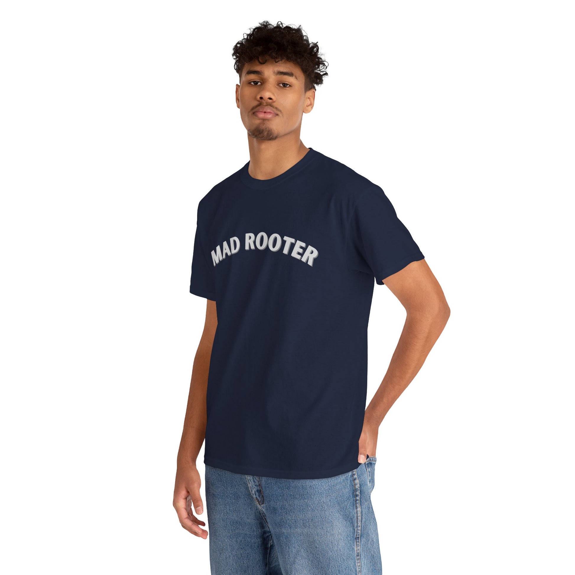 Edgy Mad Rooter graphic tee unisex cotton shirt man