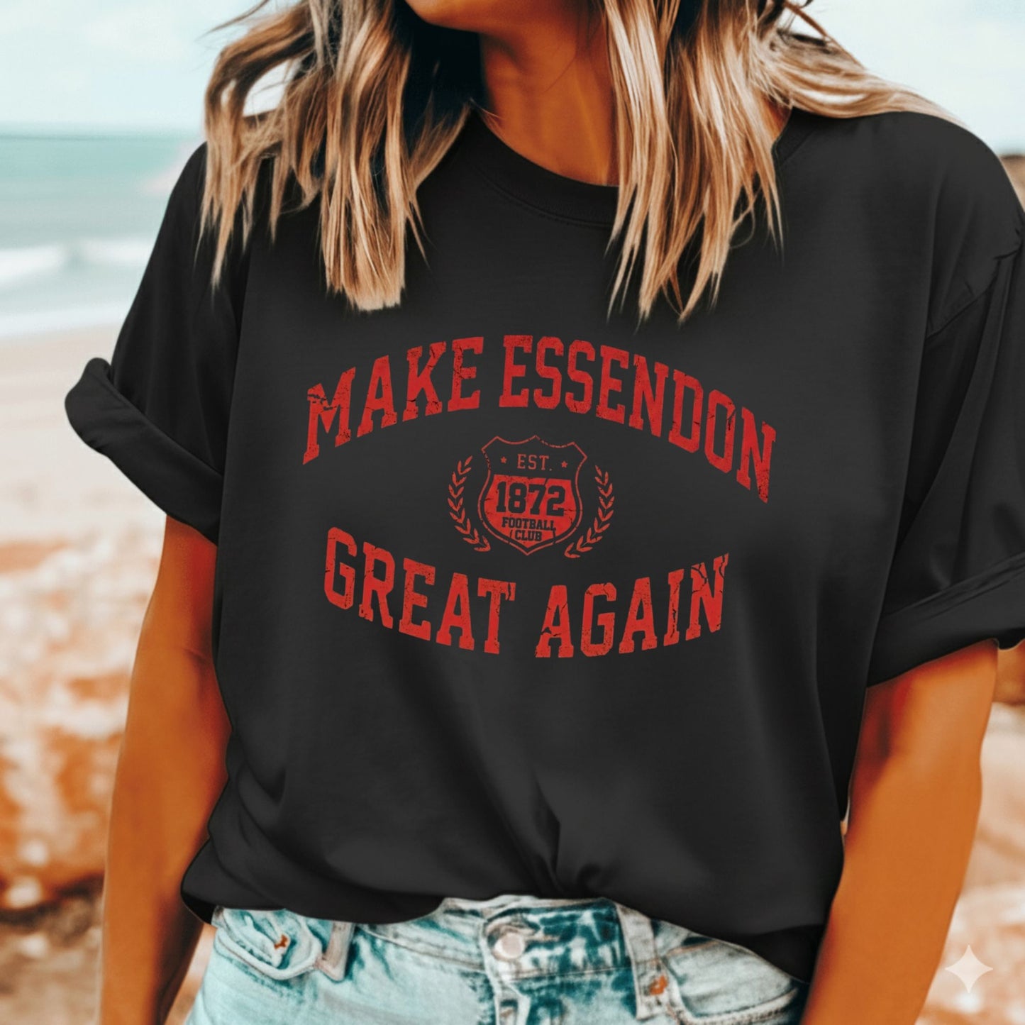Make Essendon Great Again T-Shirt | Funny Essendon Bombers AFL Supporter Tee