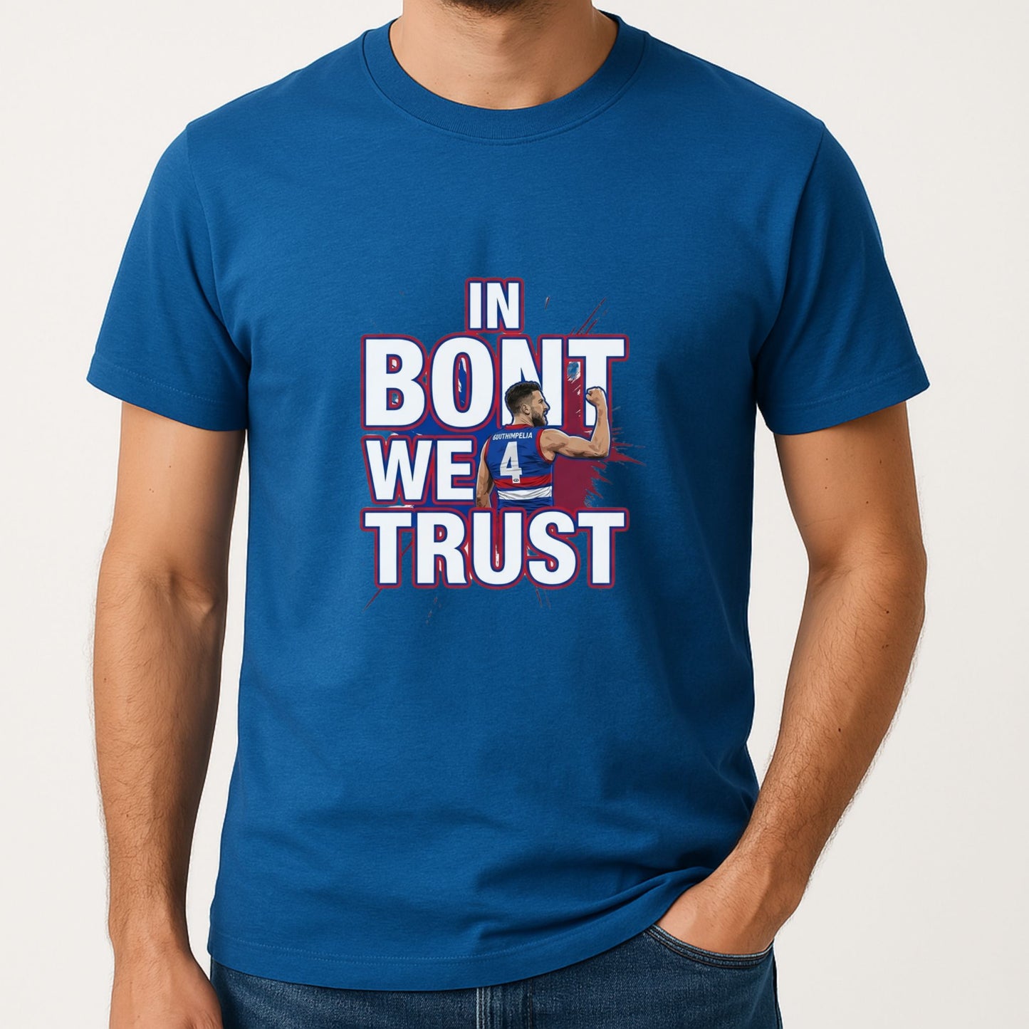 Western Bulldogs Fan T-shirt - "In Bont We Trust" Premium Graphic Tee