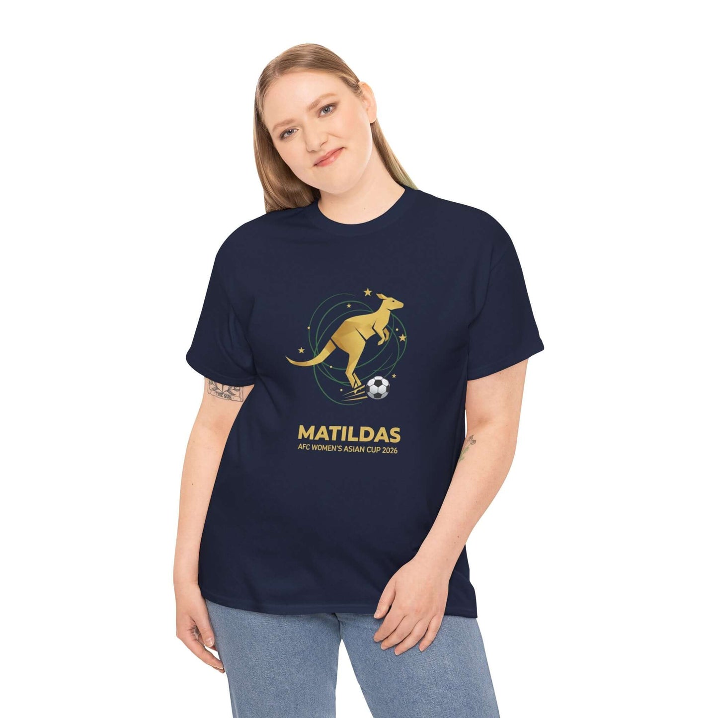 Aussie football fan t-shirt supporting the Matildas in the 2026 Asian Cup tournament