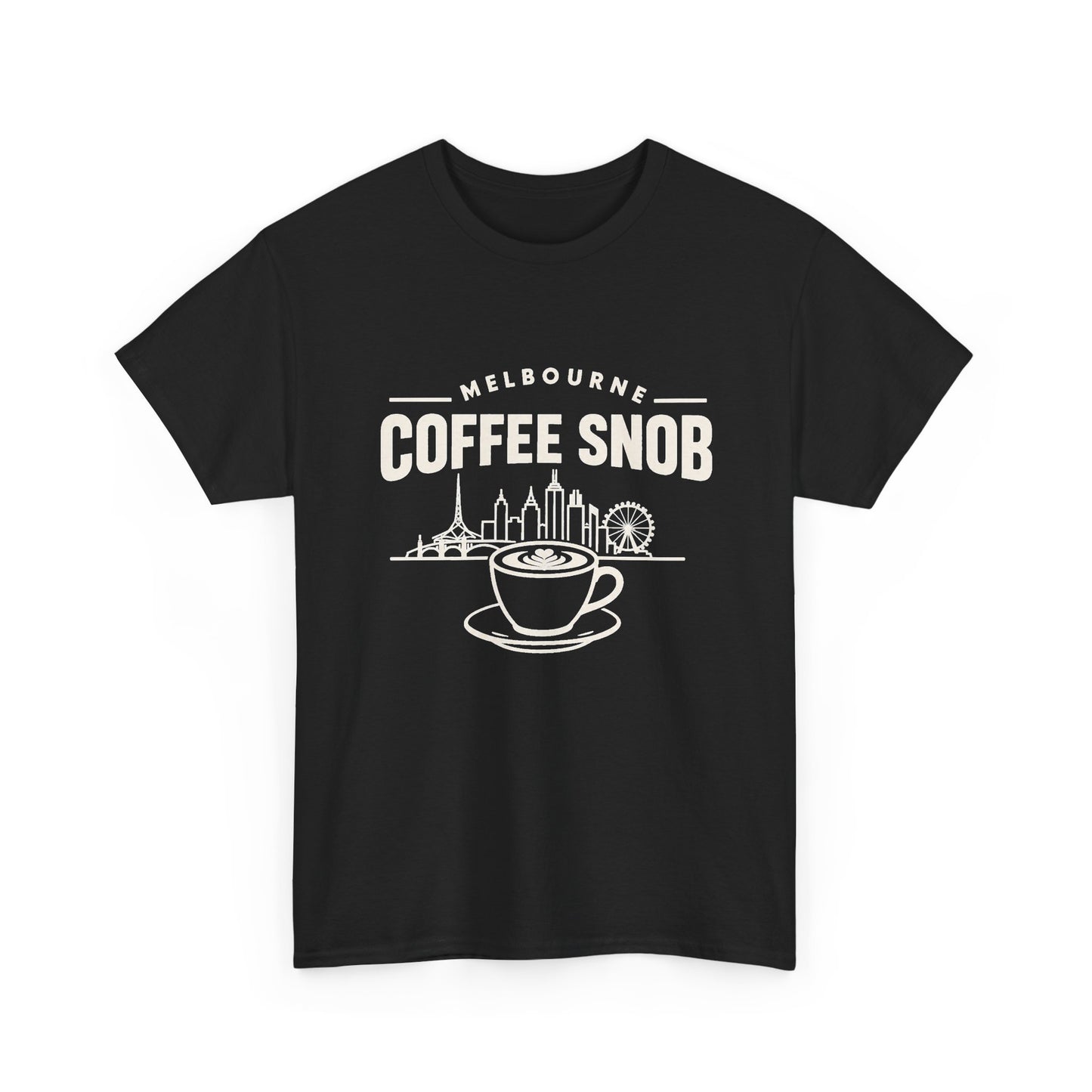 Melbourne Coffee Snob T-Shirt – Melbourne Skyline & Coffee