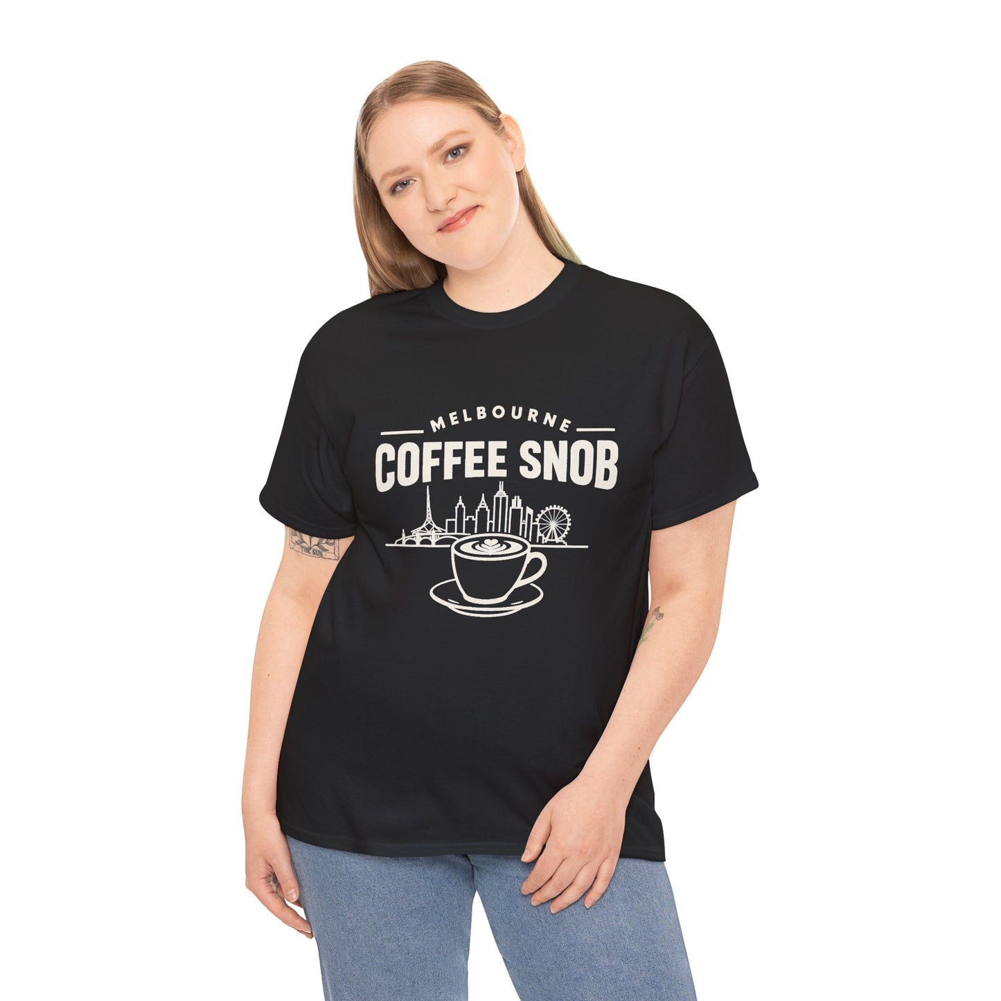 Melbourne Coffee Snob T-Shirt – Melbourne Skyline & Coffee