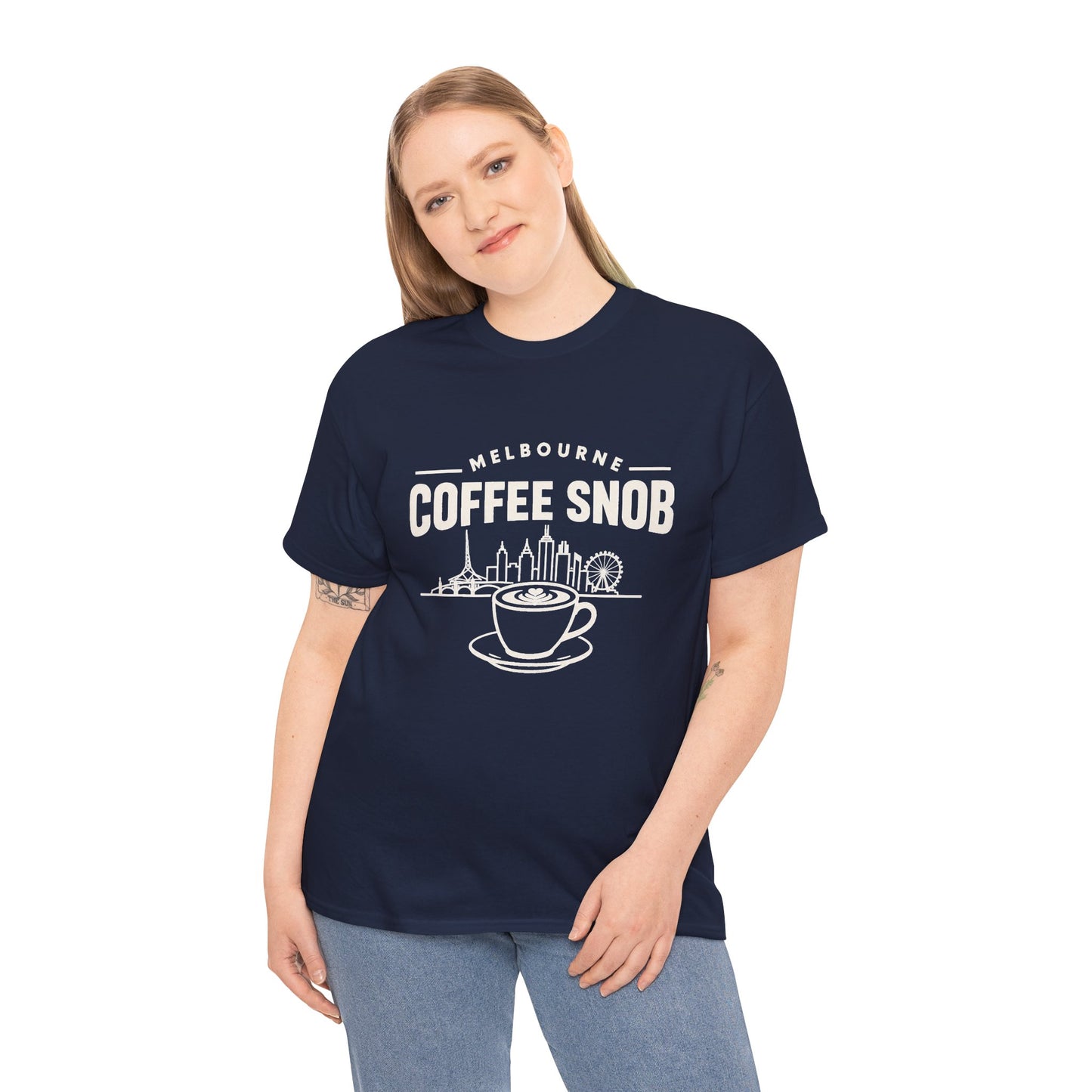 Melbourne Coffee Snob T-Shirt – Melbourne Skyline & Coffee