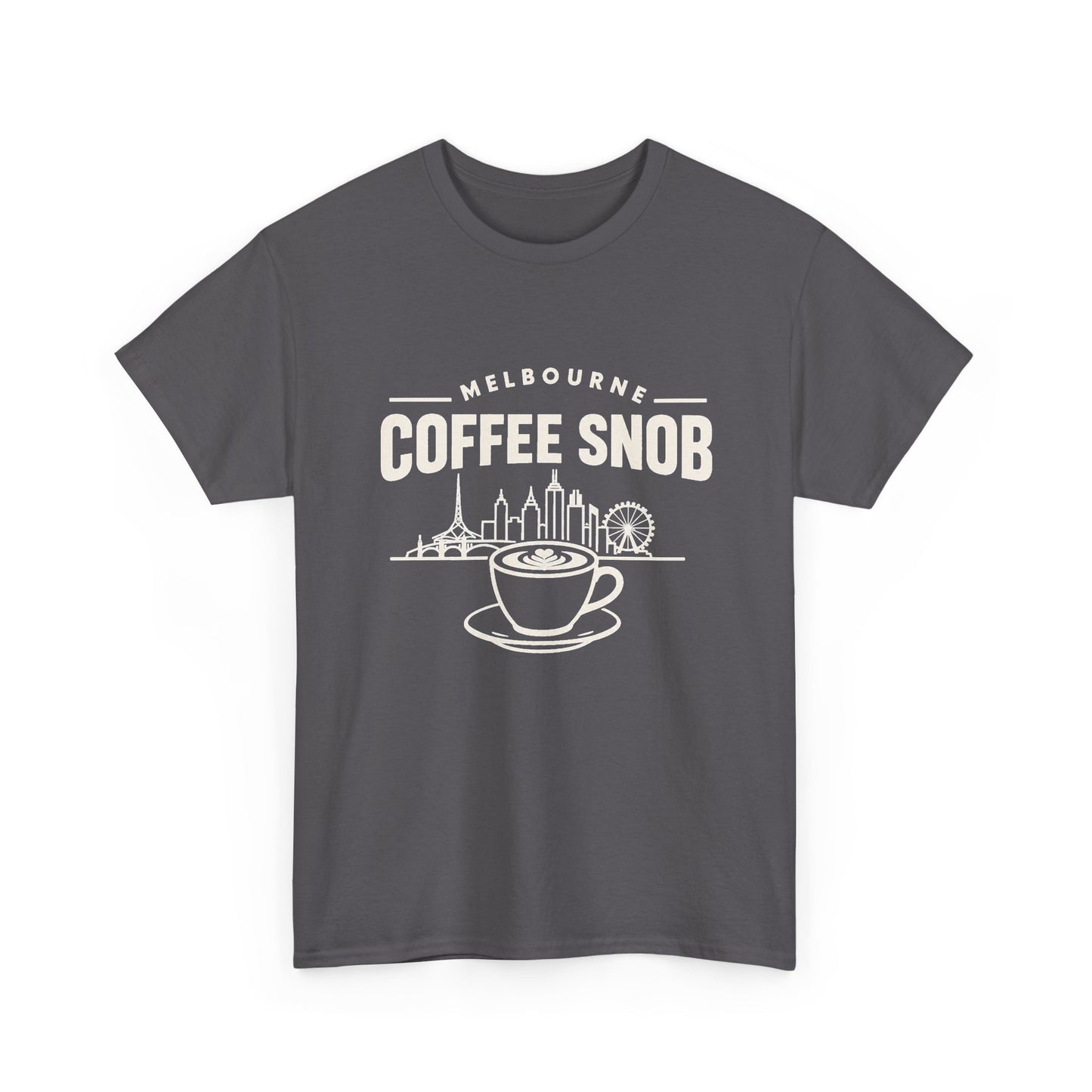 Melbourne Coffee Snob T-Shirt – Melbourne Skyline & Coffee