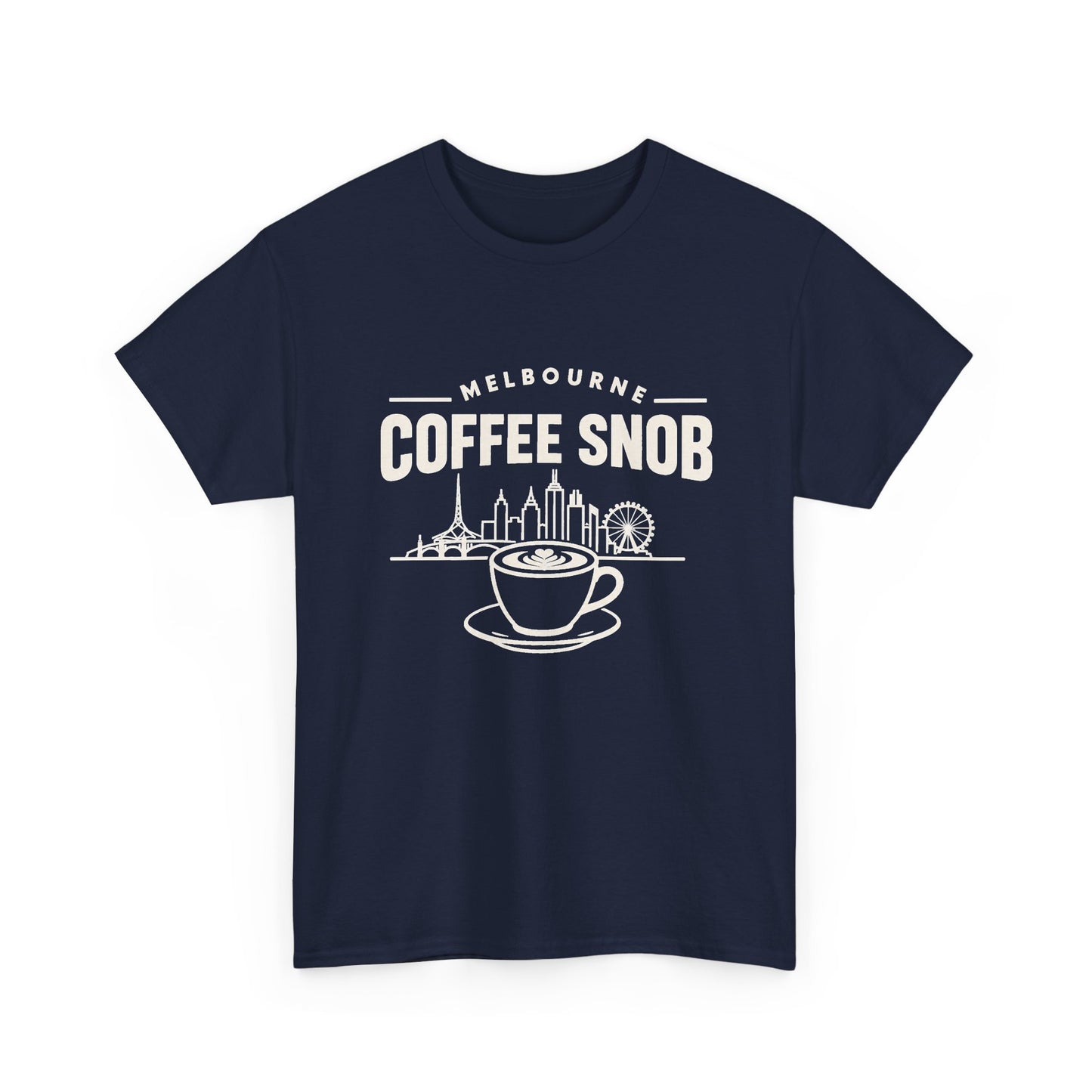 Melbourne Coffee Snob T-Shirt – Melbourne Skyline & Coffee
