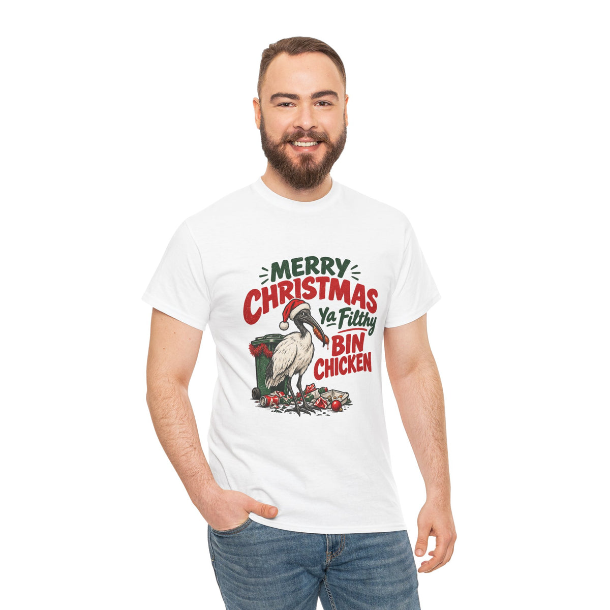 Merry Christmas Ya Filthy Bin Chicken T-Shirt