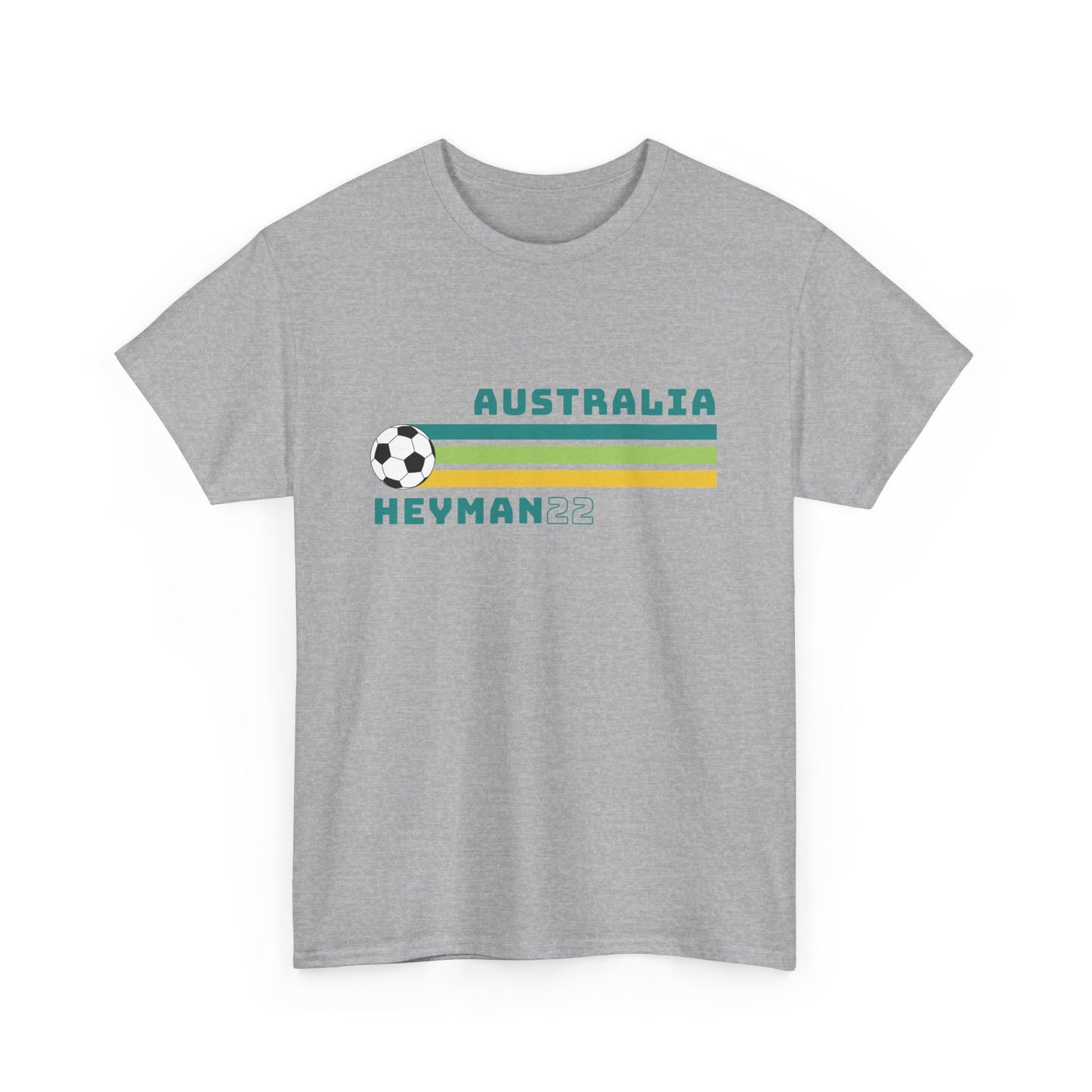 Vintage-inspired Australia women's national soccer team tee featuring Michelle Heyman number 22