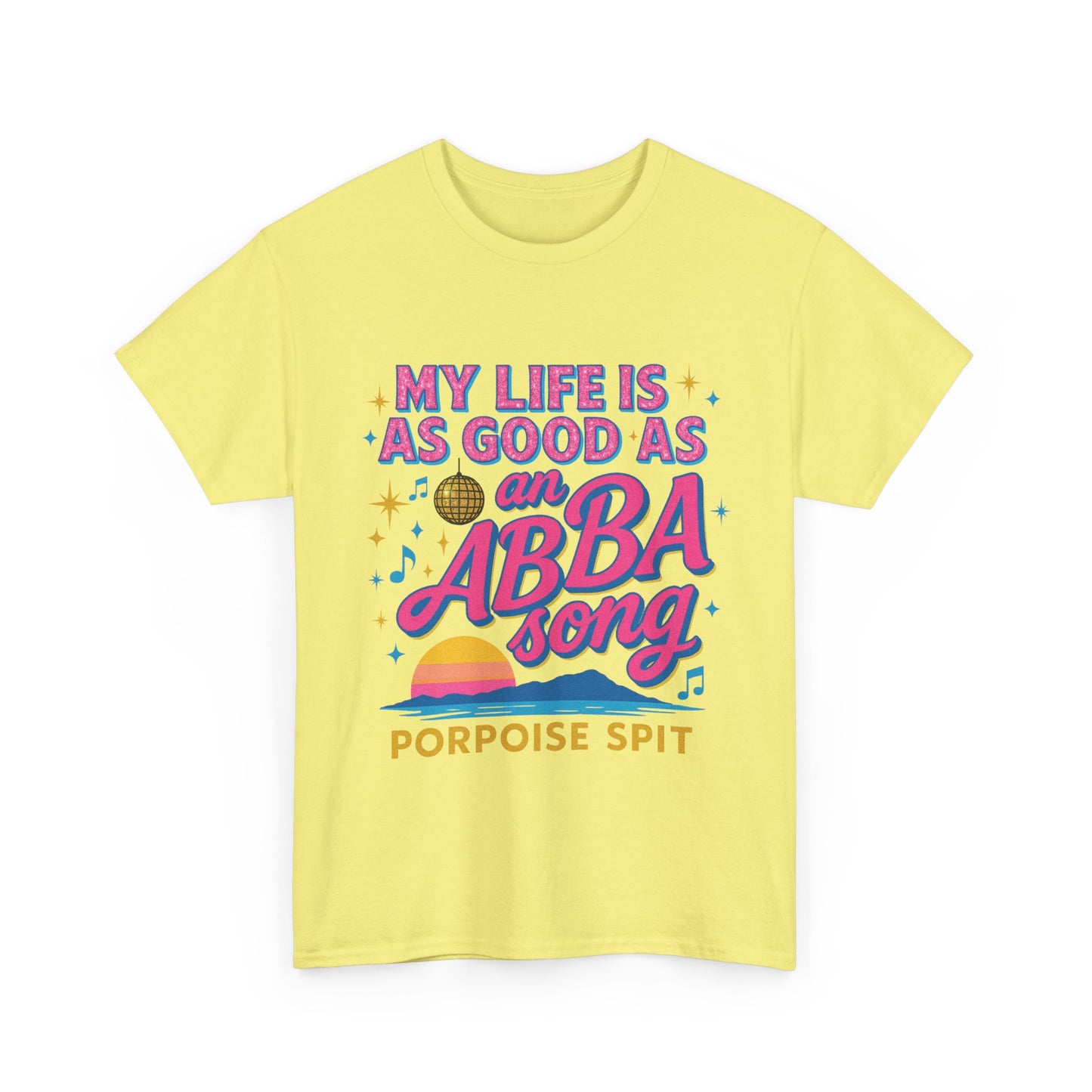 Retro 90s Australian movie t-shirt with ABBA-inspired slogan