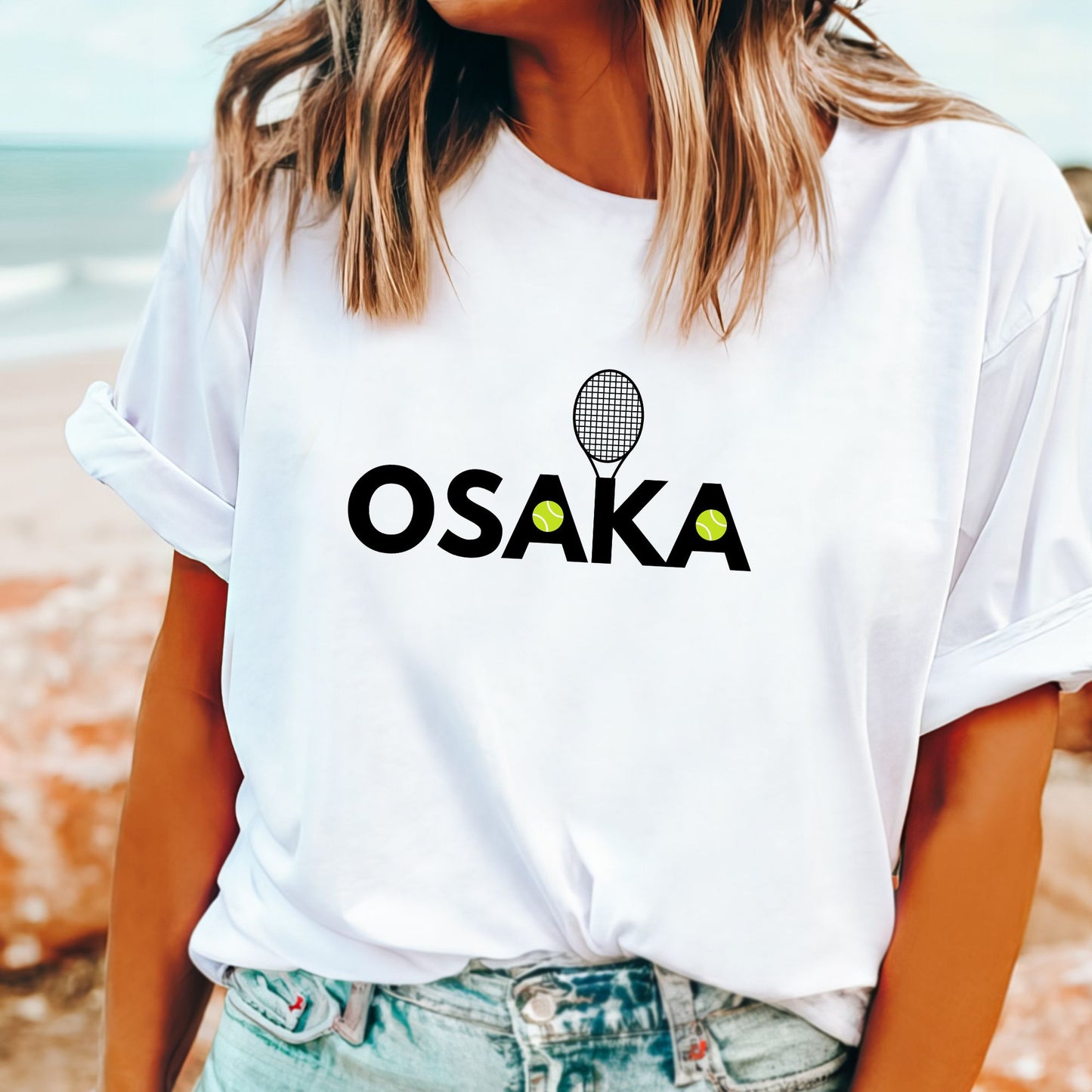 Naomi Osaka tennis t-shirt with Osaka name graphic