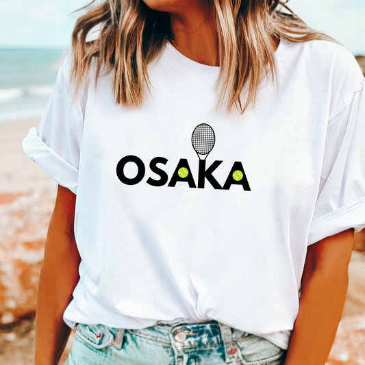 Naomi Osaka tennis t-shirt with Osaka name graphic