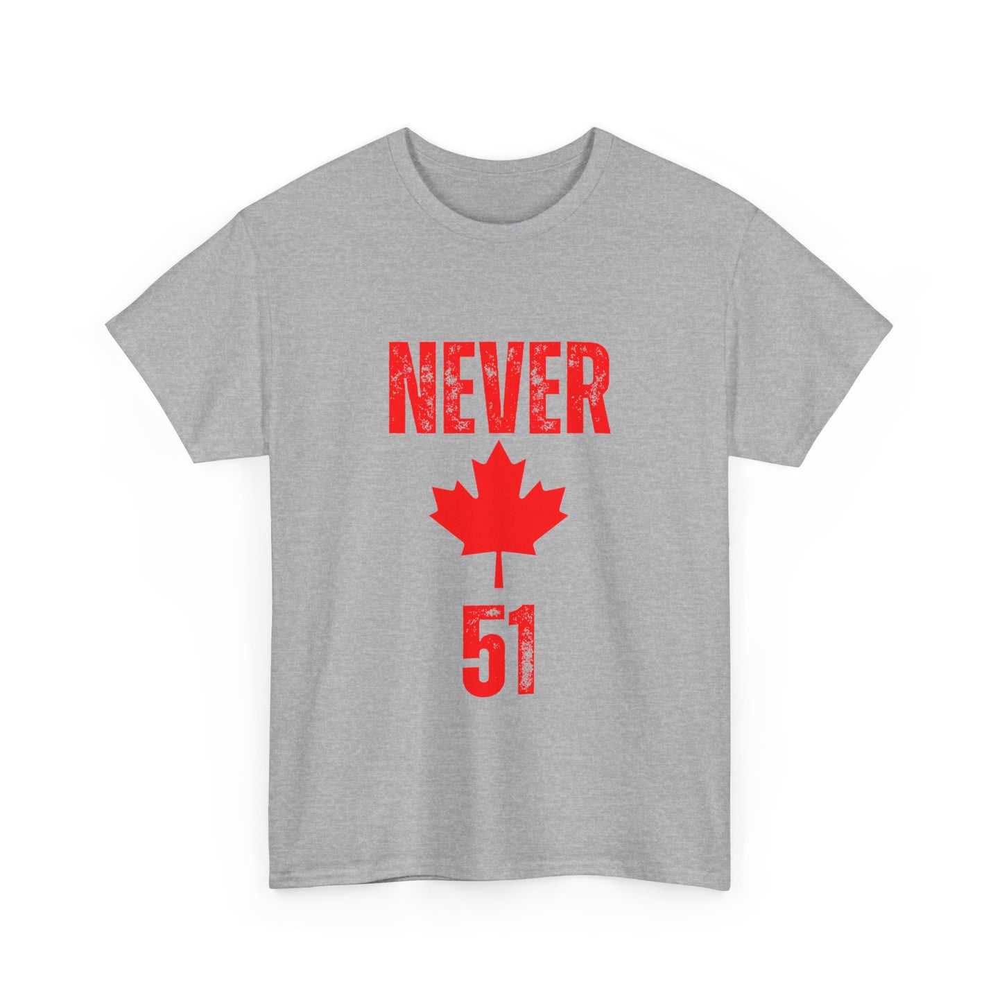 Anti-Trump Canada shirt featuring Never 51 slogan and flag