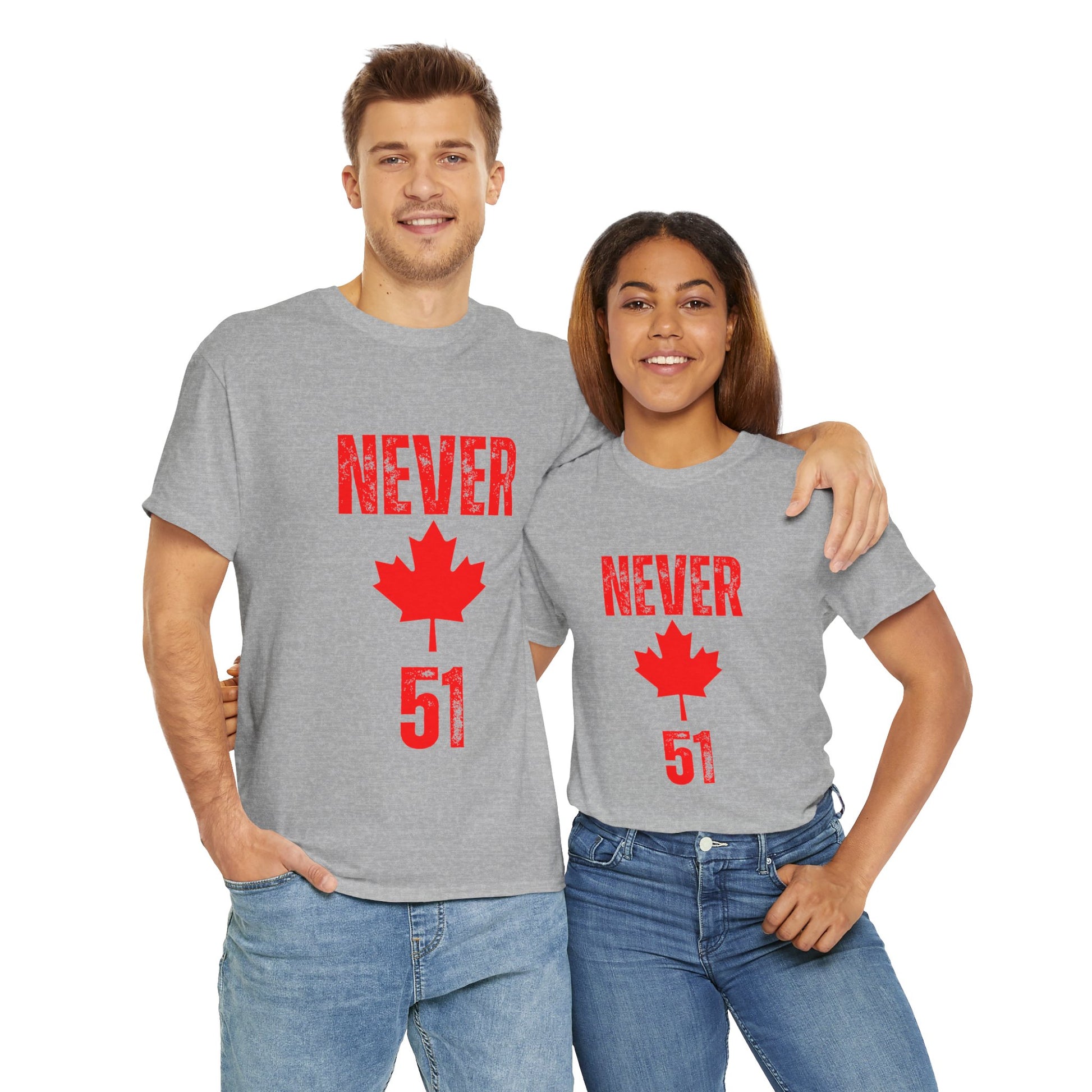 Red maple leaf protest t-shirt against U.S. statehood idea