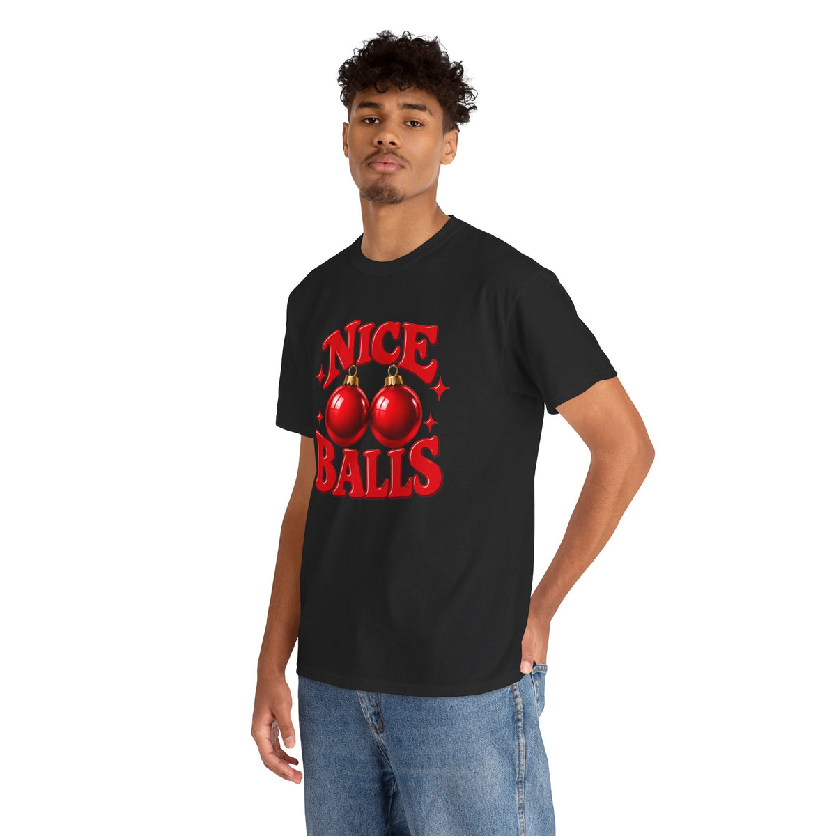 Nice Balls Christmas T-Shirt | Funny Festive Tee