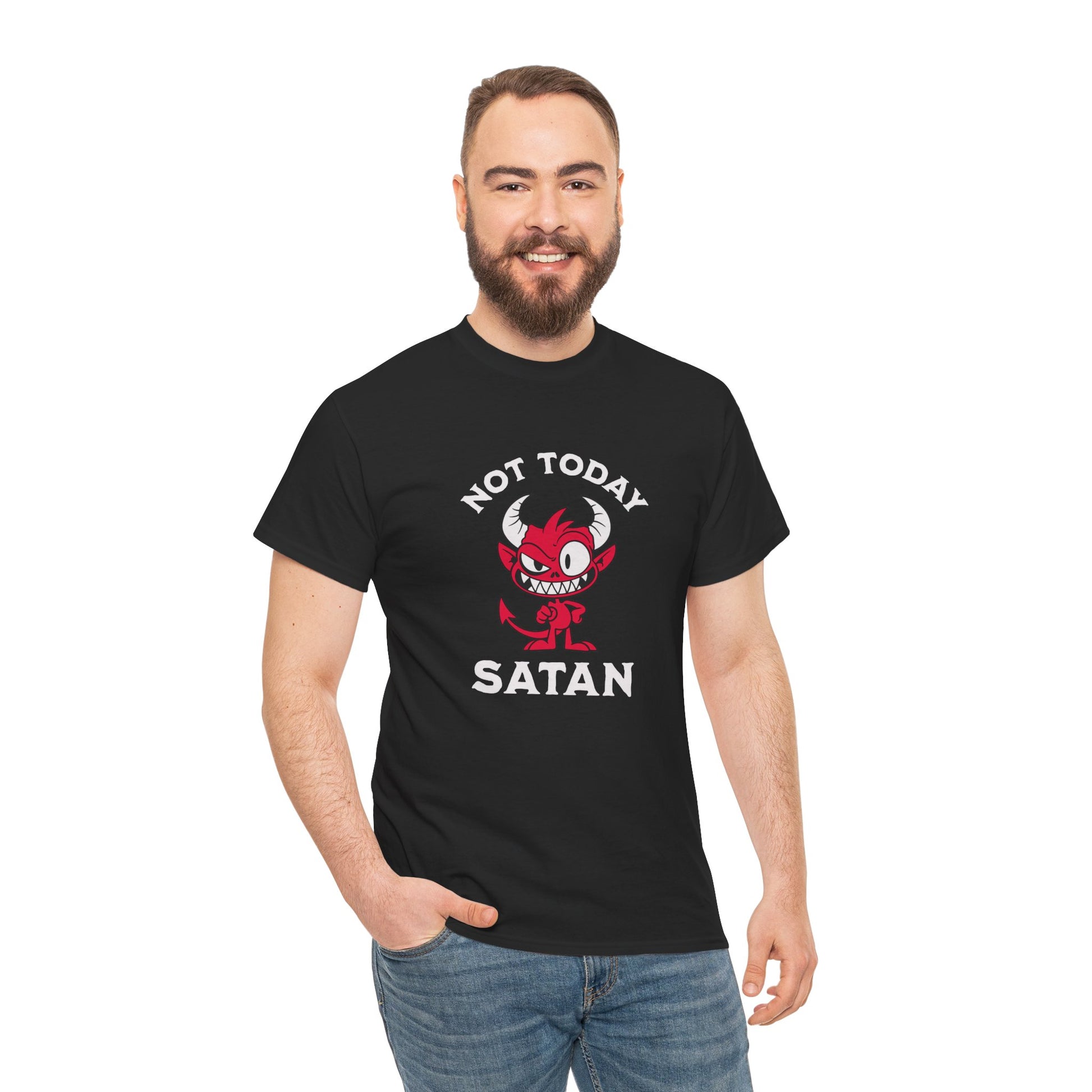 "Not today Satan" graphic tee – kick the devil’s negativity away
