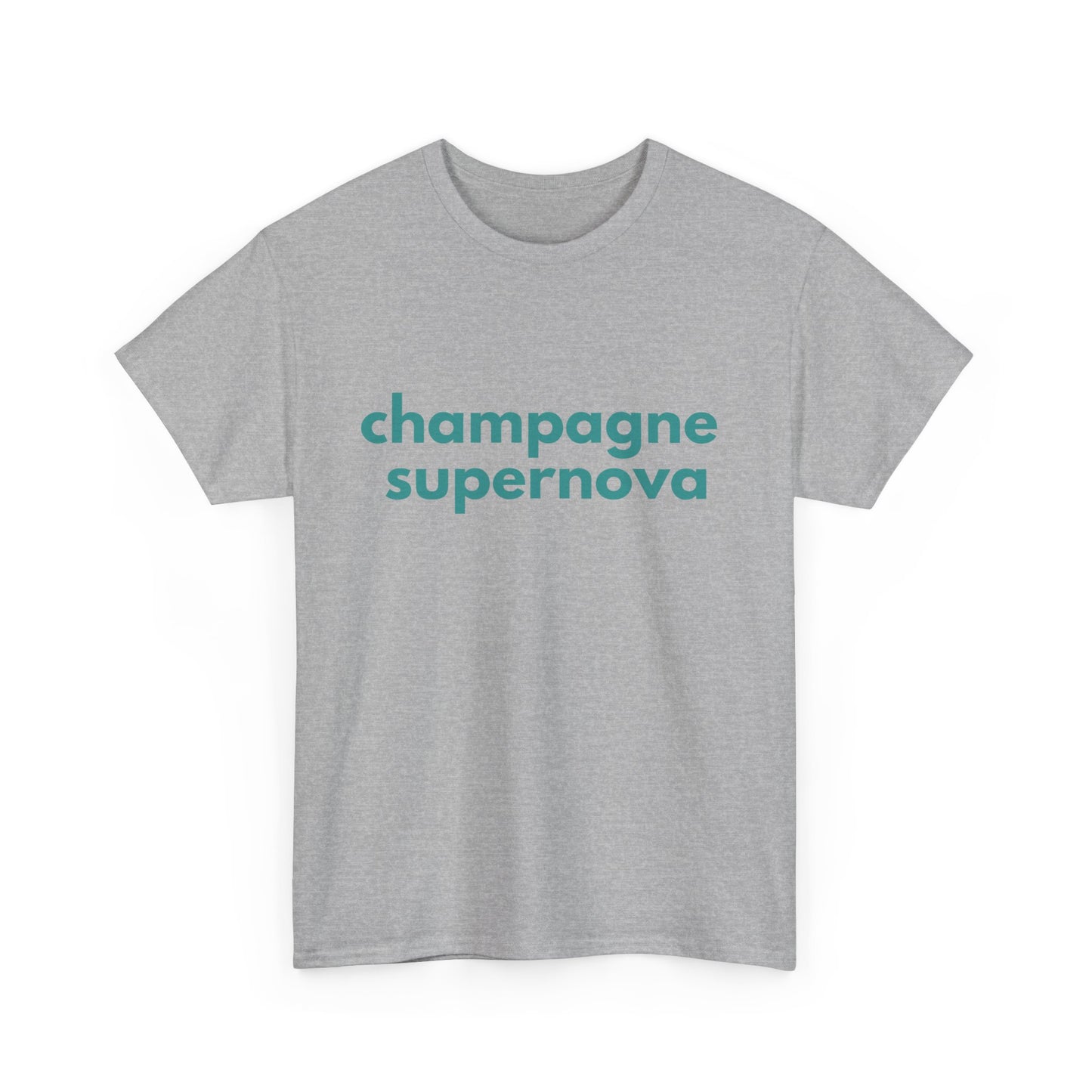 90s Britpop style Oasis shirt with bold Champagne Supernova print